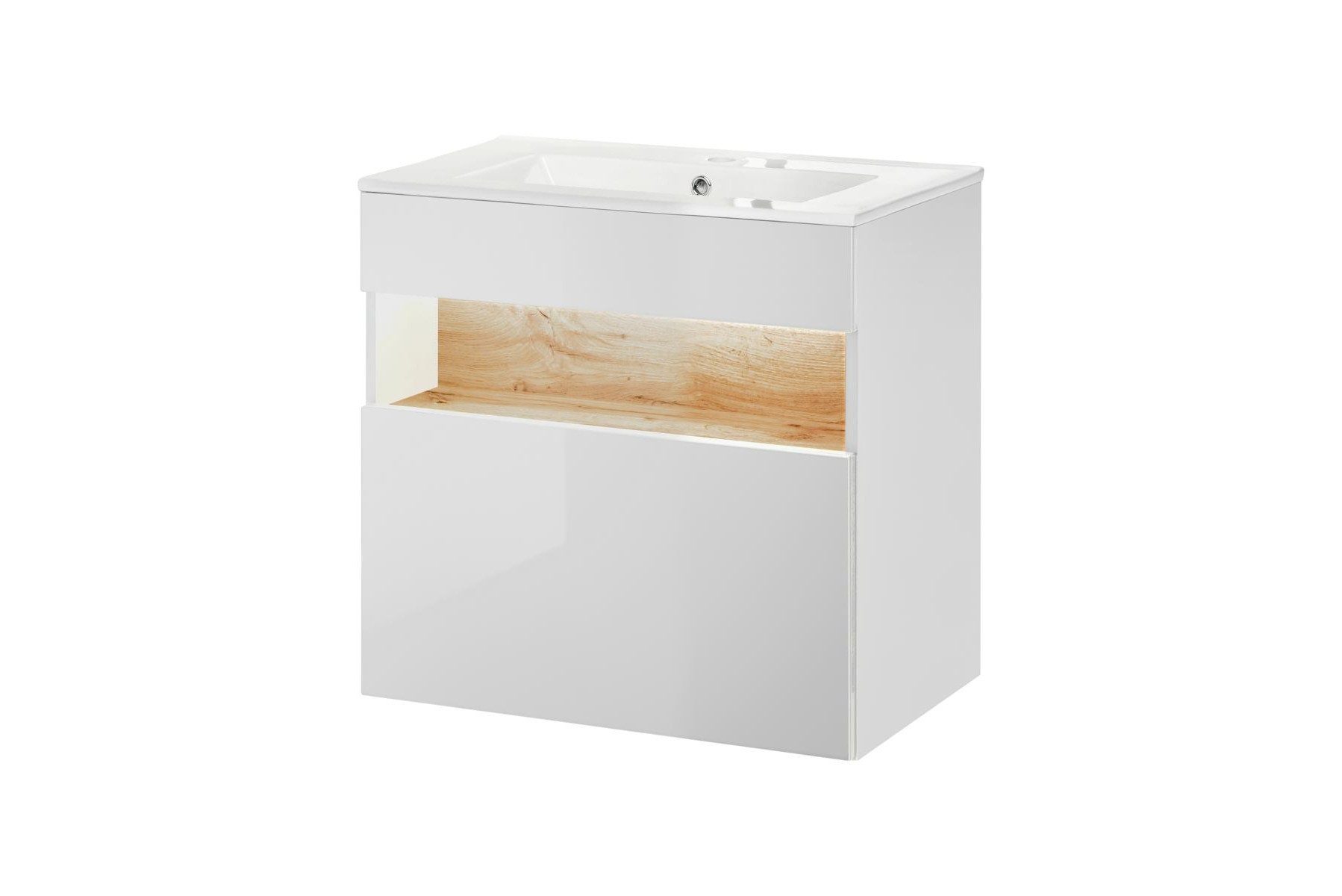 Waschtisch Keramik Waschbecken 60cm für Badezimmer mit Unterschrank