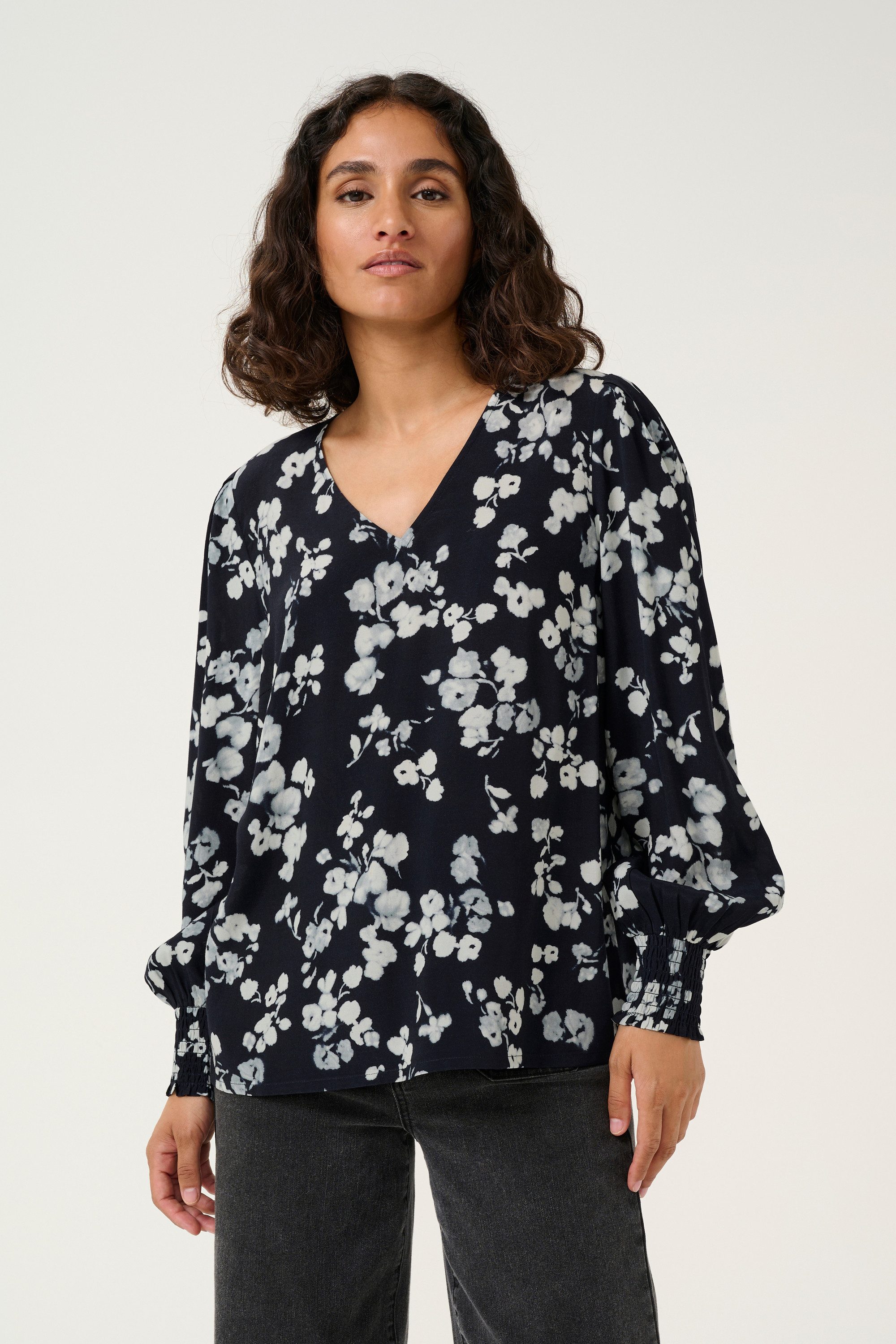 KAFFE Kurzarmbluse Kurzarm-Bluse KAalice