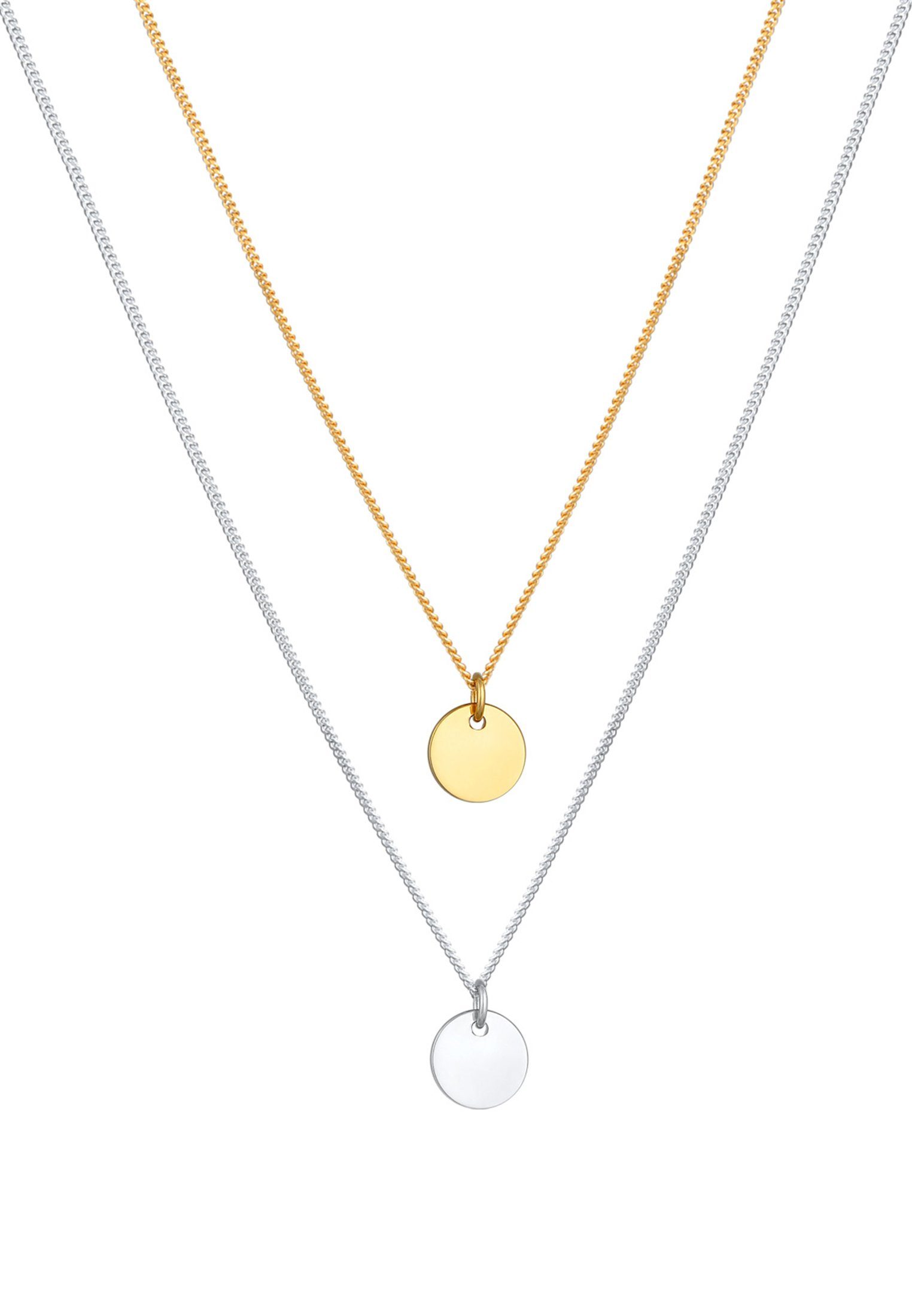 Elli Gliederkette Layer Kette mit Kreis günstig online kaufen