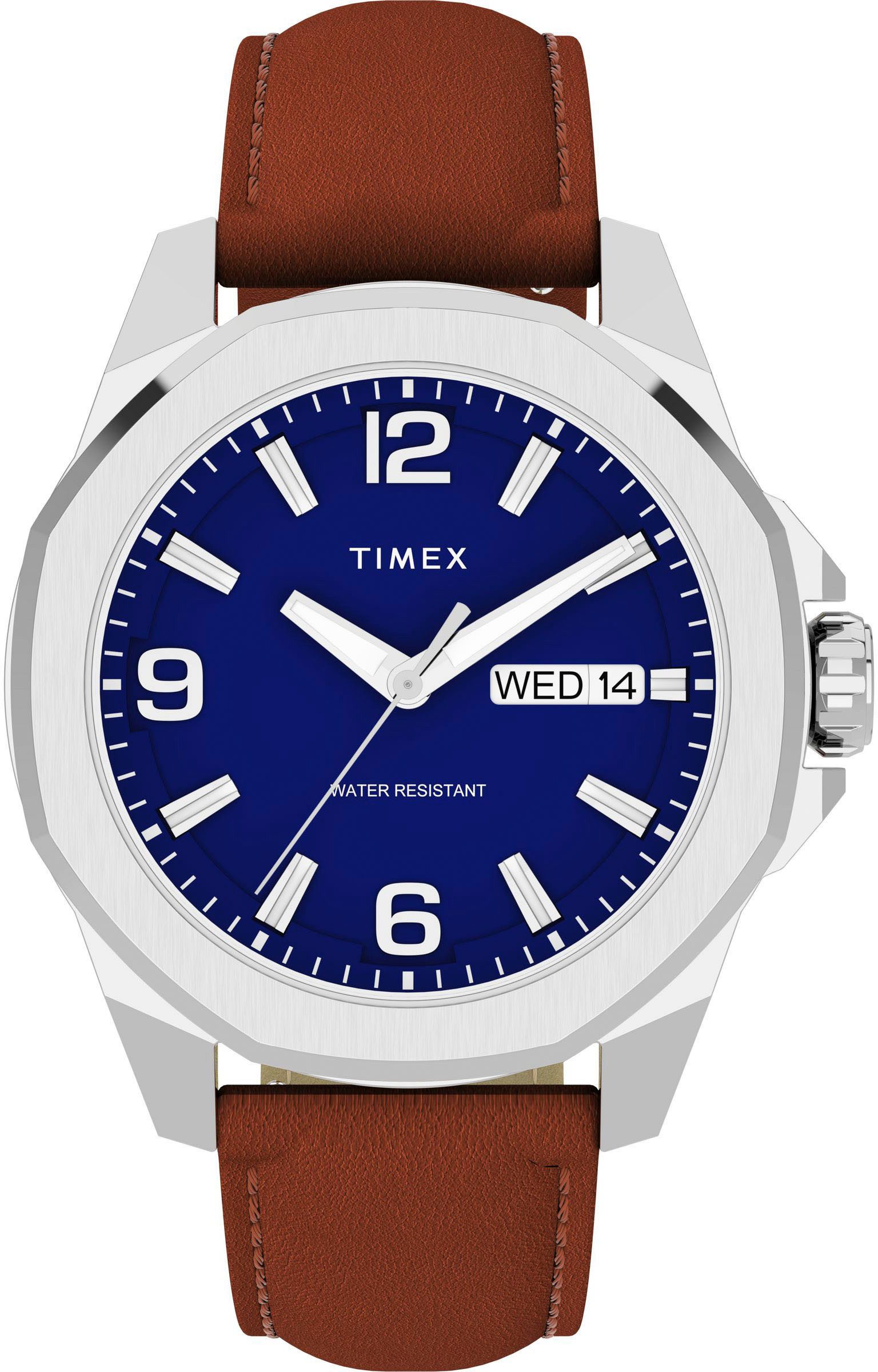 Timex Quarzuhr ESSEX TW2W92800AJ, Armbanduhr, Herrenuhr,Lederarmband,Datum, günstig online kaufen