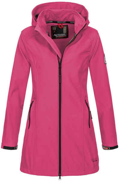 Alessandro Salvarini Softshelljacke Alessia lang mit abnehmbarer Kapuze