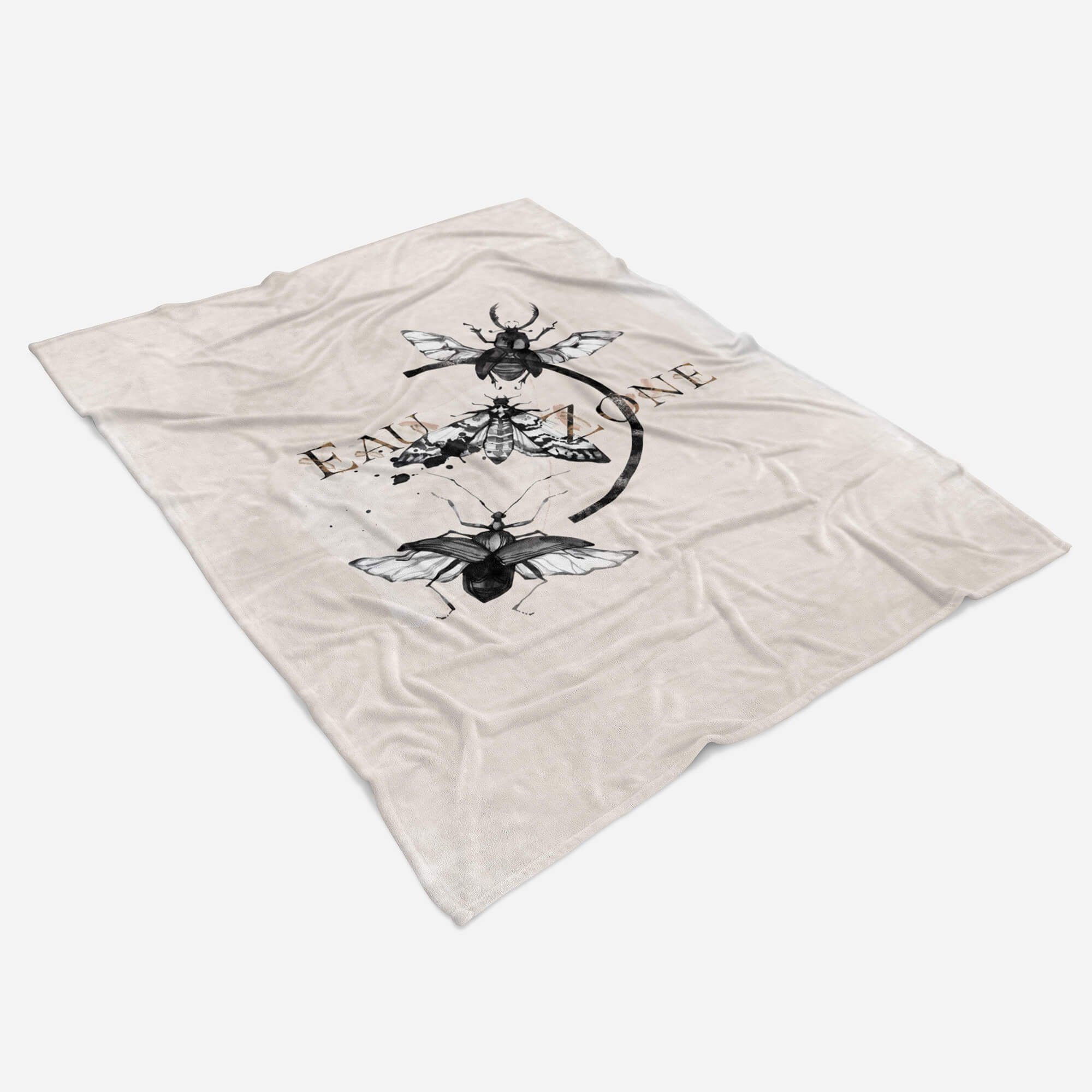 Kunstvoll Kuscheldecke Strandhandtuch Insekten Handtücher (1-St), Sinus Motiv, Handtuch Baumwolle-Polyester-Mix Saunatuch Handtuch Art