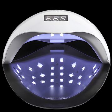 Retoo Lichthärtungsgerät UV LED Nagellampe 48W Nageltrockner 4 Timer Tragbare Lampe für Gelnäge, UV-LED-Lampe Stromkabel Bedienungsanleitung Originalverpackung, Für alle Arten von Nagelgel, Infrarotsensor und Timer