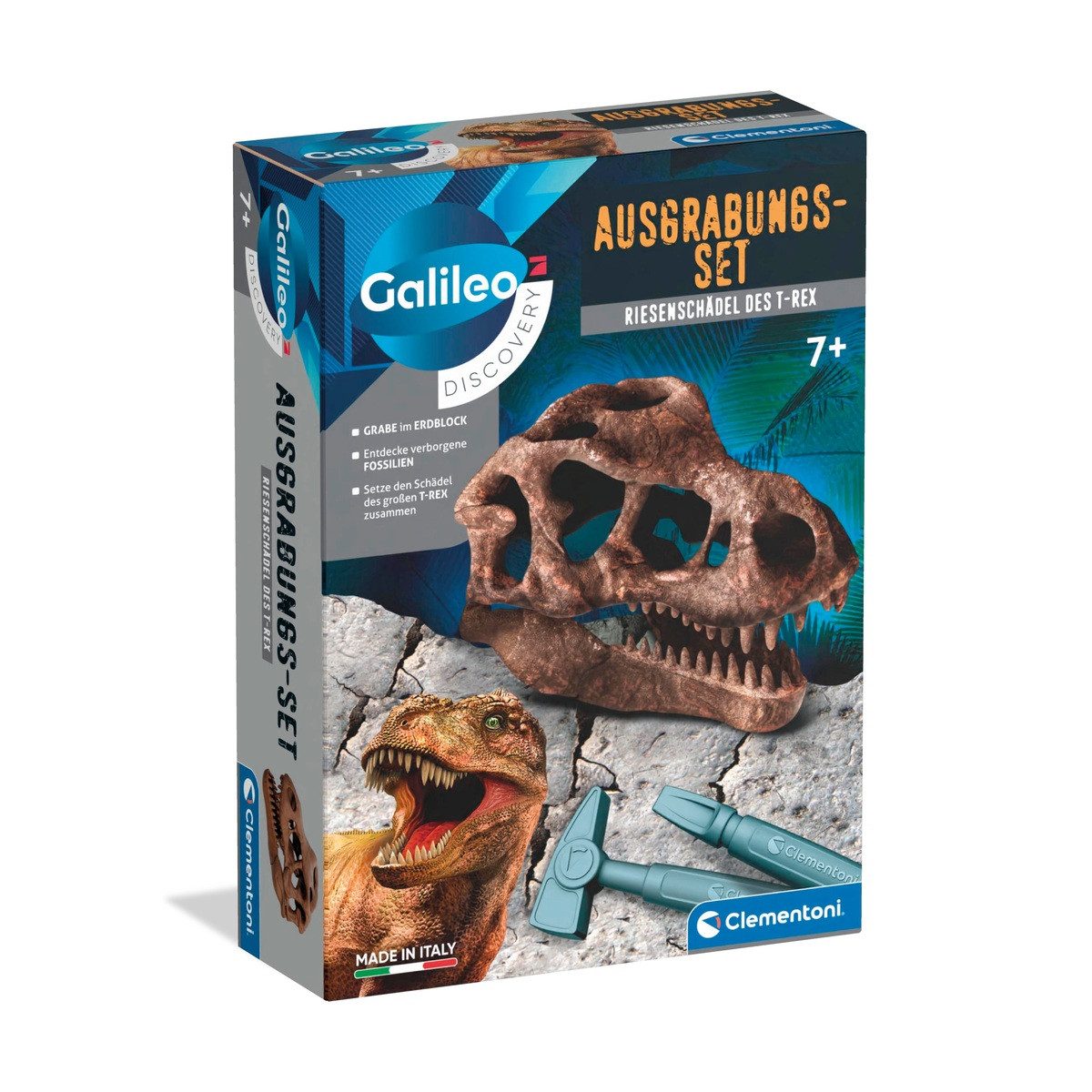 Clementoni® Kreativset Ausgrabungs-Set Galileo Riesenschädel des T-Rex