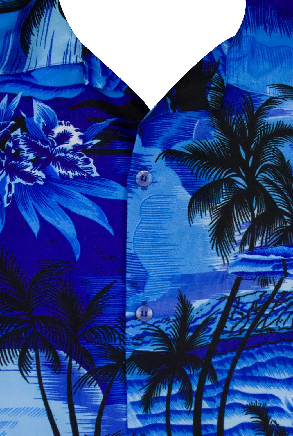 King Kameha Hawaiihemd "Surf" Funky Hawaii-Hemd Herren Kurzarm Front-Tasche Sommerhemd – Bild 5 von 5