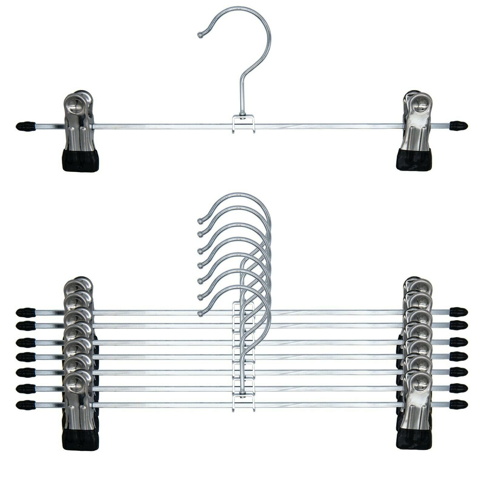 Osma Kleiderbügel 2-80 Hosenbügel Kleiderbügel Rockbügel Klemmbügel, (2-tlg), Hosenspanner, Clipbügel, Metall