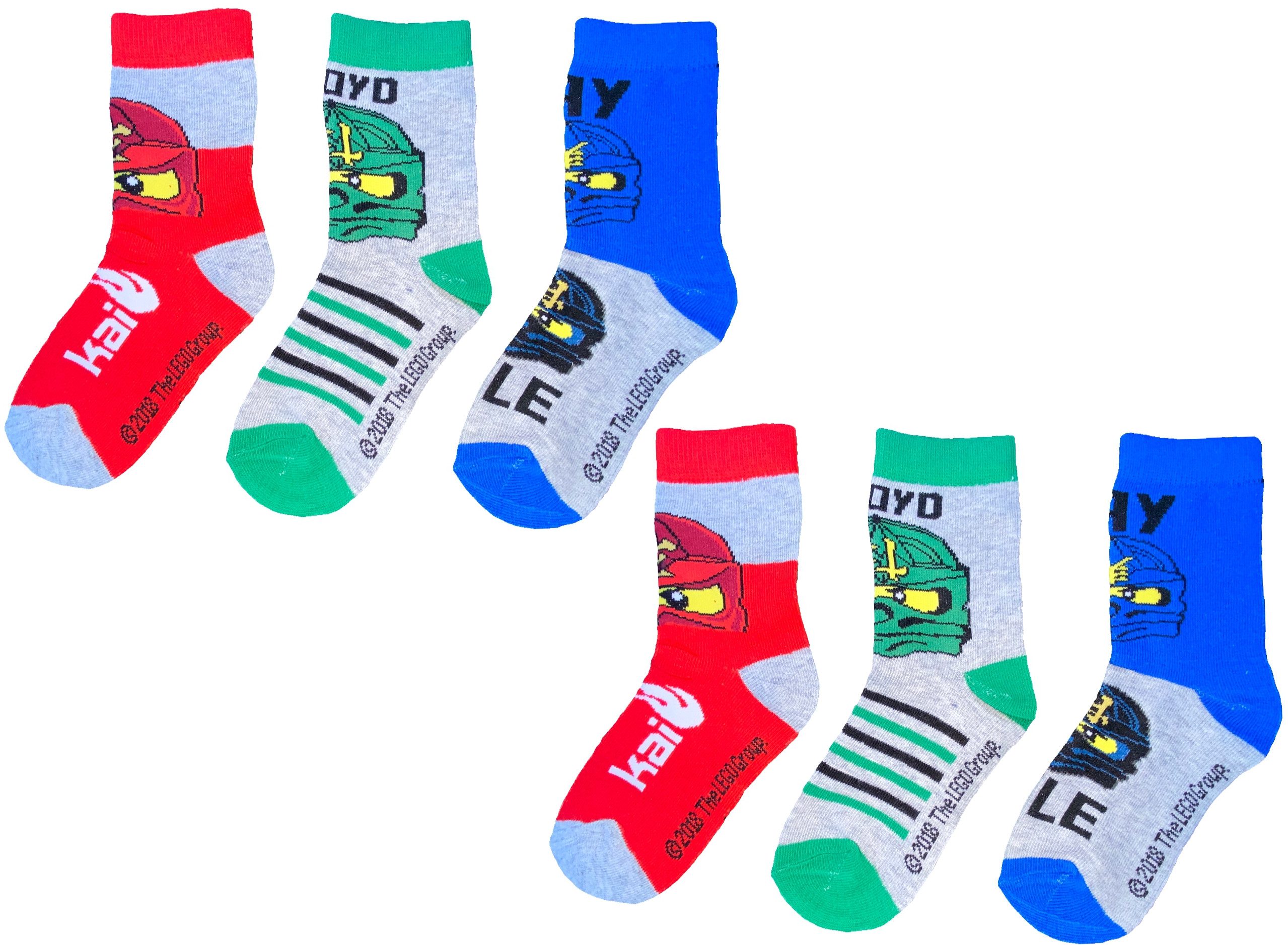 LEGO® Feinsocken LEGO® NINJAGO Socken Set 6 Paar Kindersocken