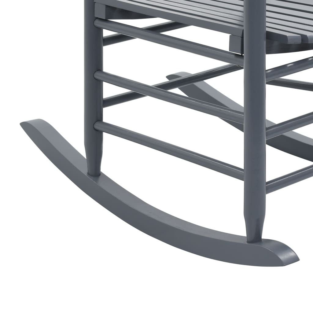 Grau Grau Sitzfläche mit vidaXL Stuhl Pappelholz | Grau gebogener Schaukelstuhl