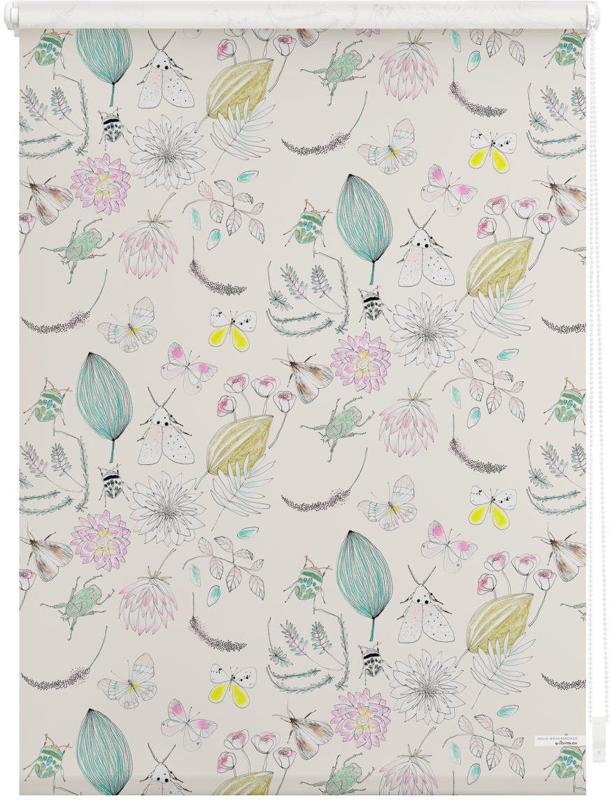 Seitenzugrollo Rollo Klemmfix, ohne Bohren, Verdunkelung, My Bohemian Garden - Bunt, LICHTBLICK ORIGINAL, verdunkelnd, freihängend, Klemmfix