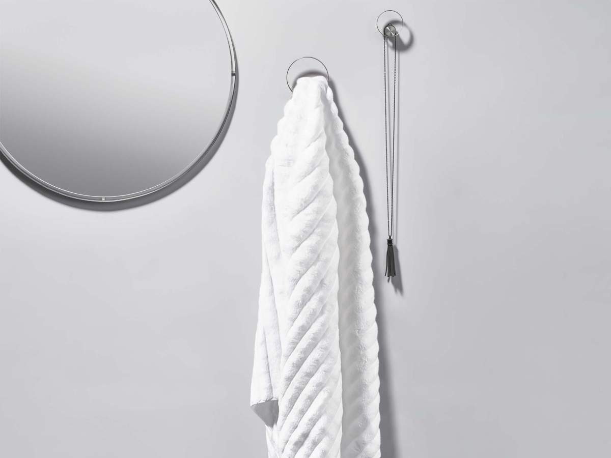Denmark skandinavisches Zone 70x140cm, schlichtes Inu, weiche Oberfläche Design, Baumwollstoff white (1-St), Handtuch