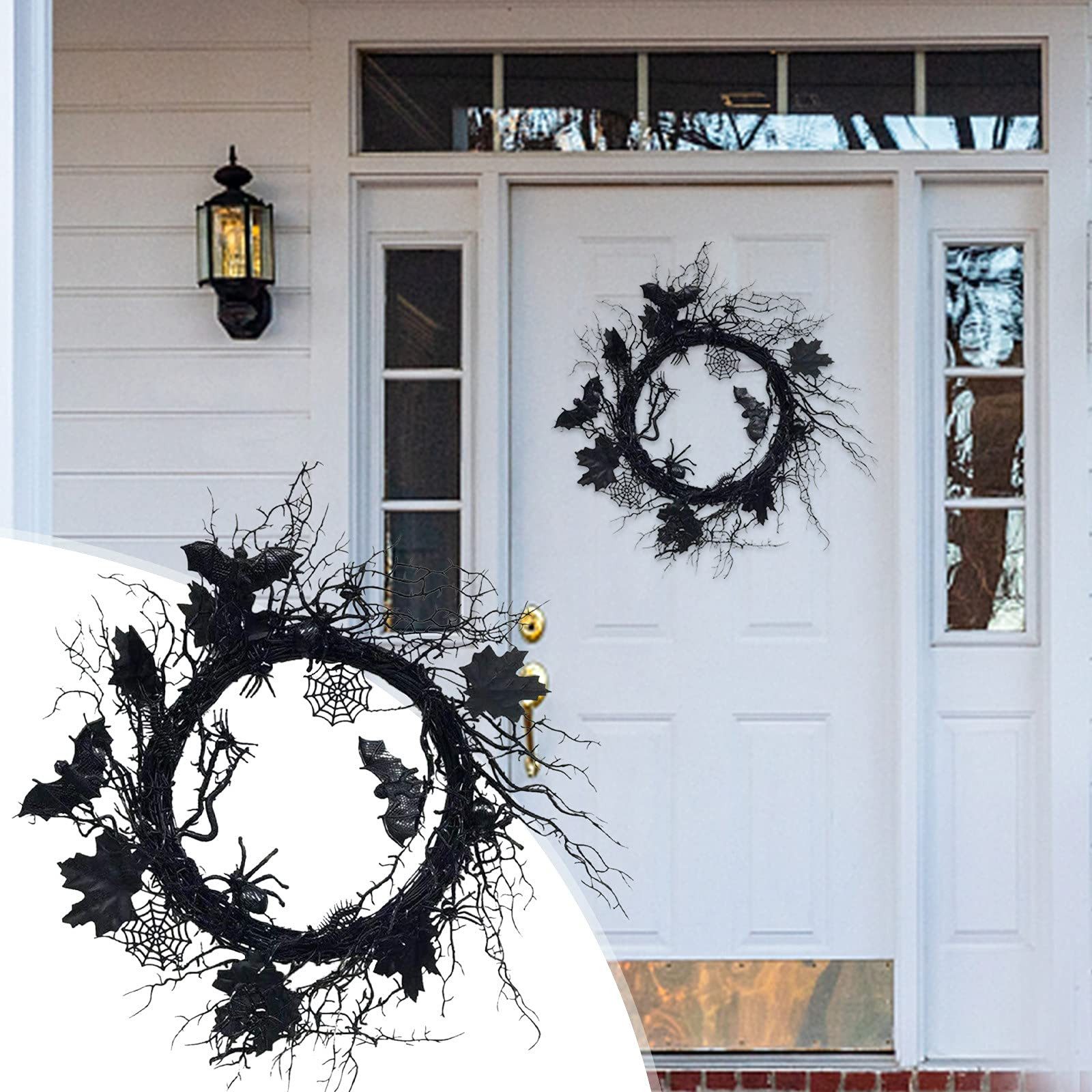 CLTYQ Dekoobjekt Halloween-Dekoration,Künstlicher Halloween Kranz mit günstig online kaufen