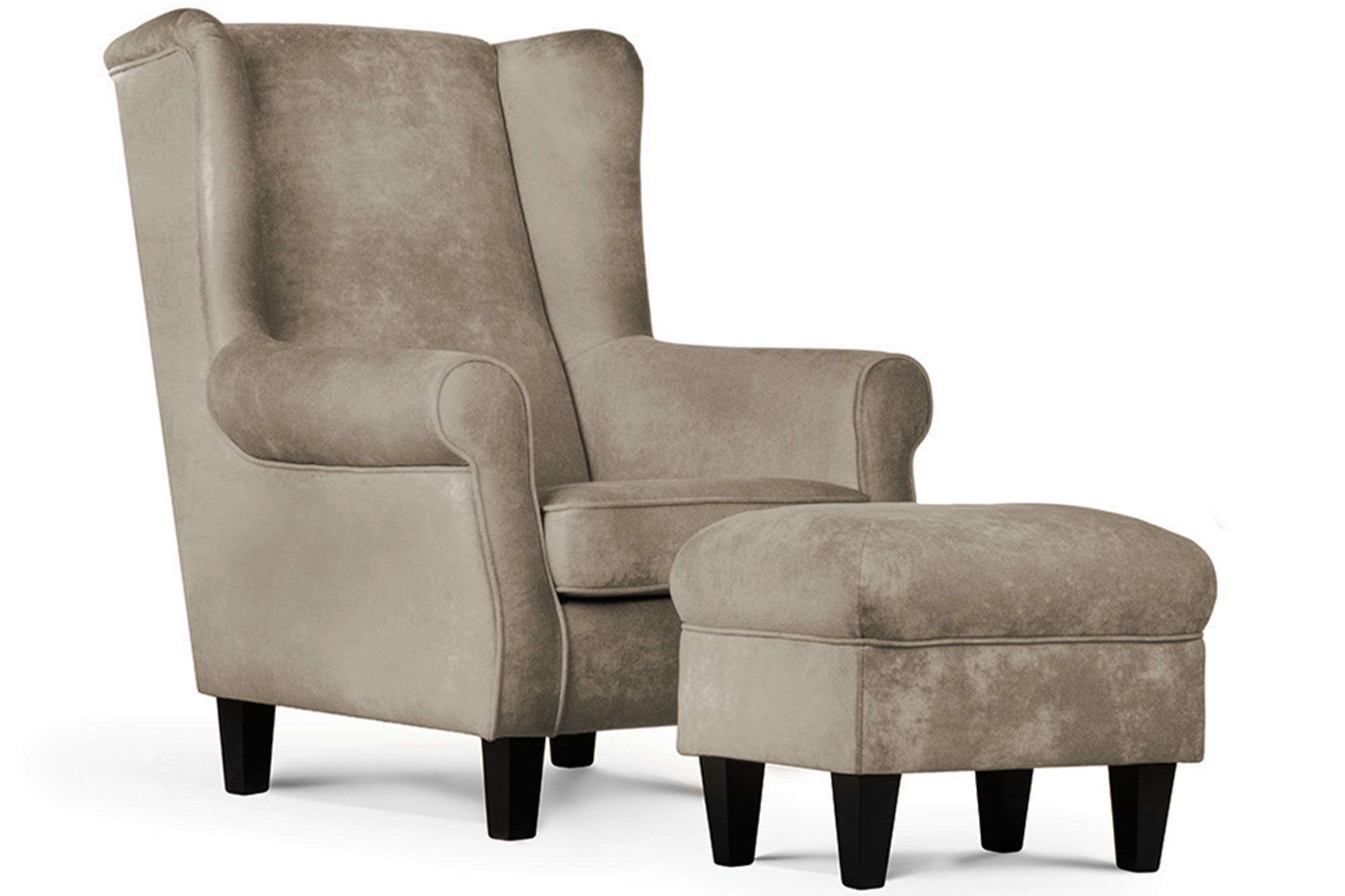 KONSIMO® Ohrensessel MILES Einzelsessel mit Sitzhocker, günstig online kaufen