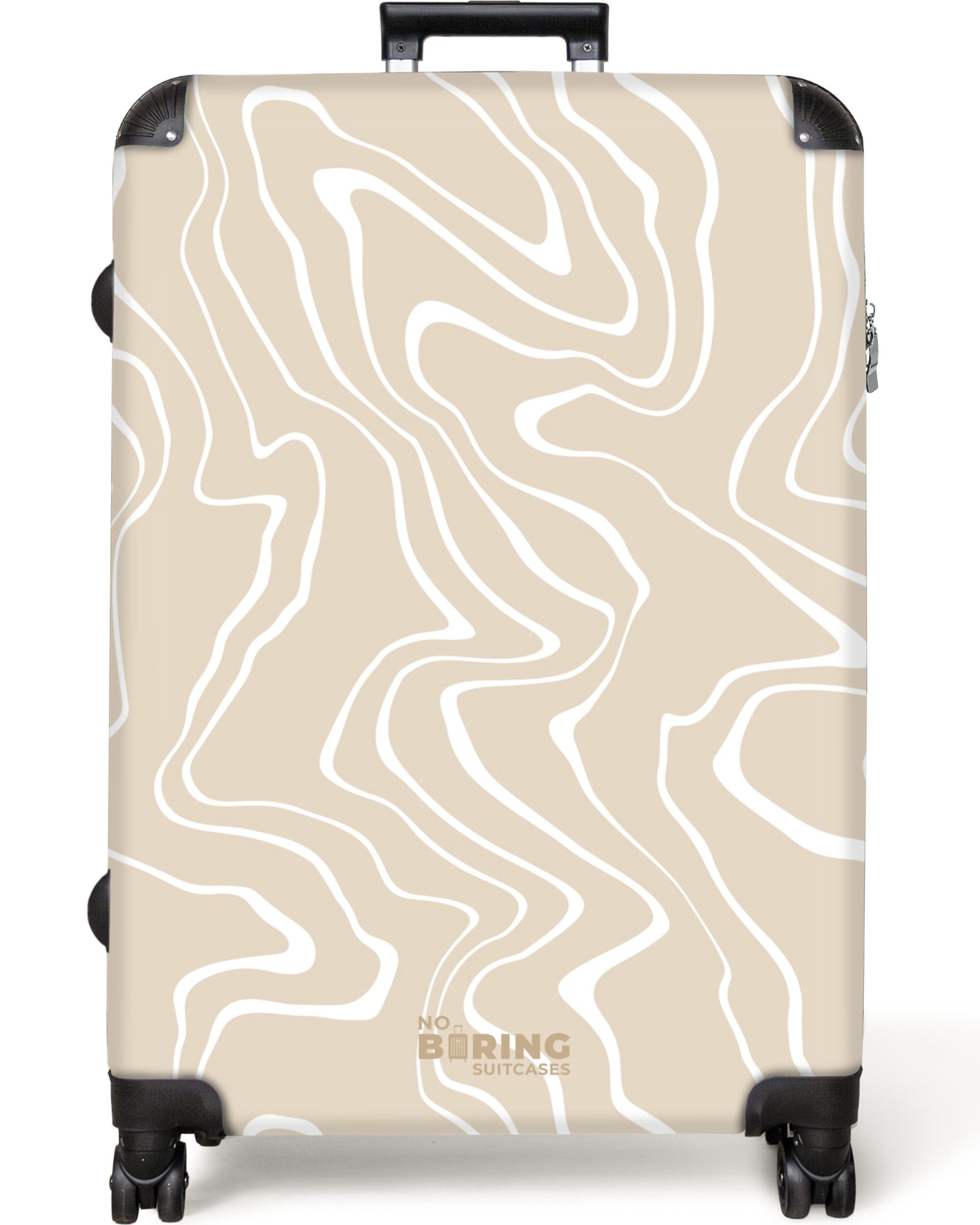 NoBoringSuitcases.com© Hartschalen-Trolley Beigefarbener Hintergrund mit ab günstig online kaufen