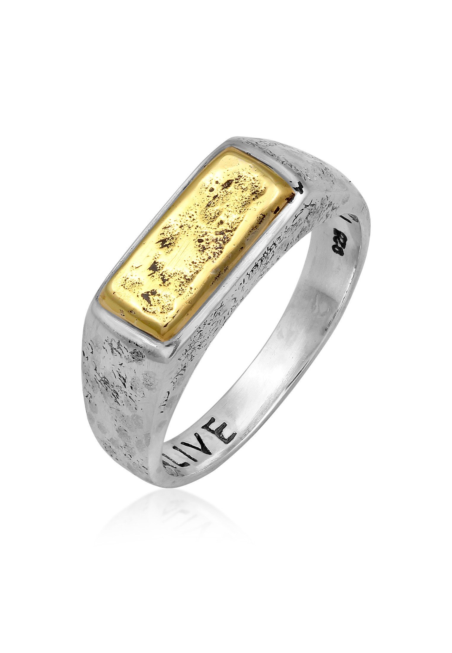 HAZE & GLORY Siegelring Siegelring - Alive Bi-Colour 925 Silber