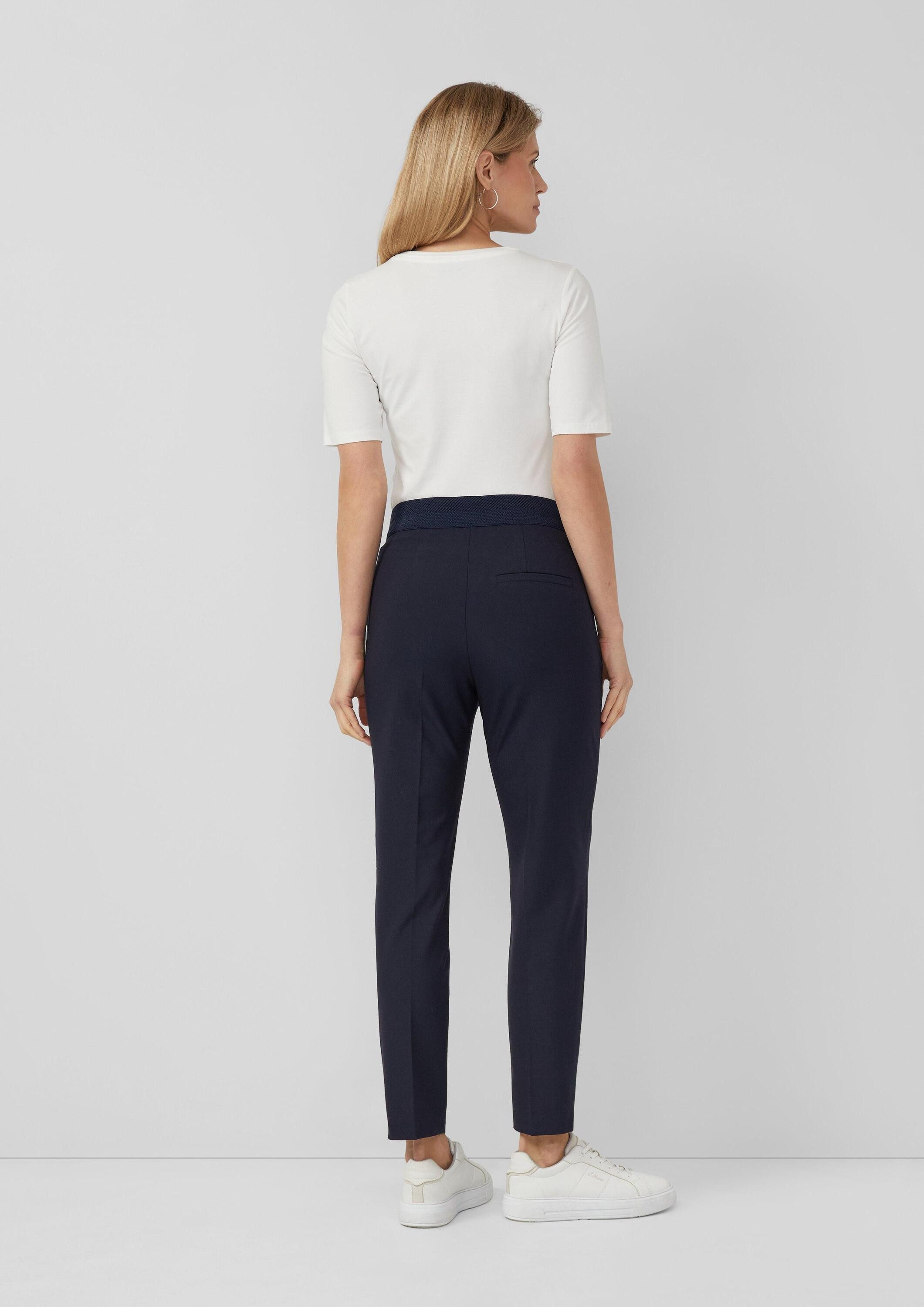 s.Oliver 7/8-Hose Hose Slim-Fit-Hose mit Tapered Leg und Elastikbund
