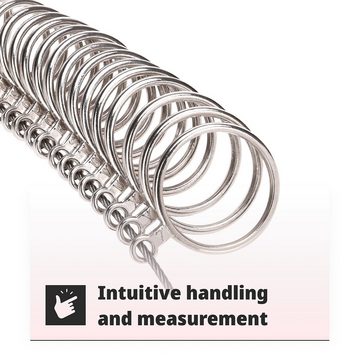 H&S Haarband Ringgrößenmesser Set: Britische Ringgrößen, 1-tlg., Ringgrößenmesser Set: Britisches Größenmaß