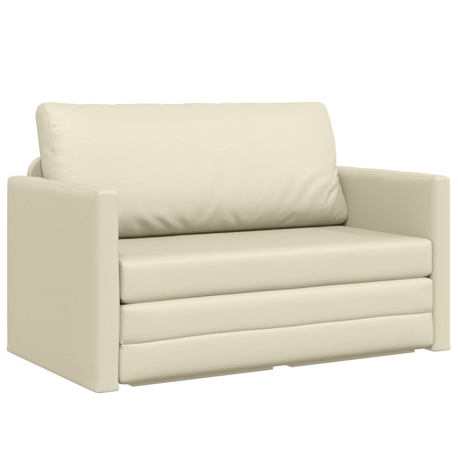 vidaXL Sofa Boden-Sofa-Bett 2-in-1 Creme 124x71x78 günstig online kaufen