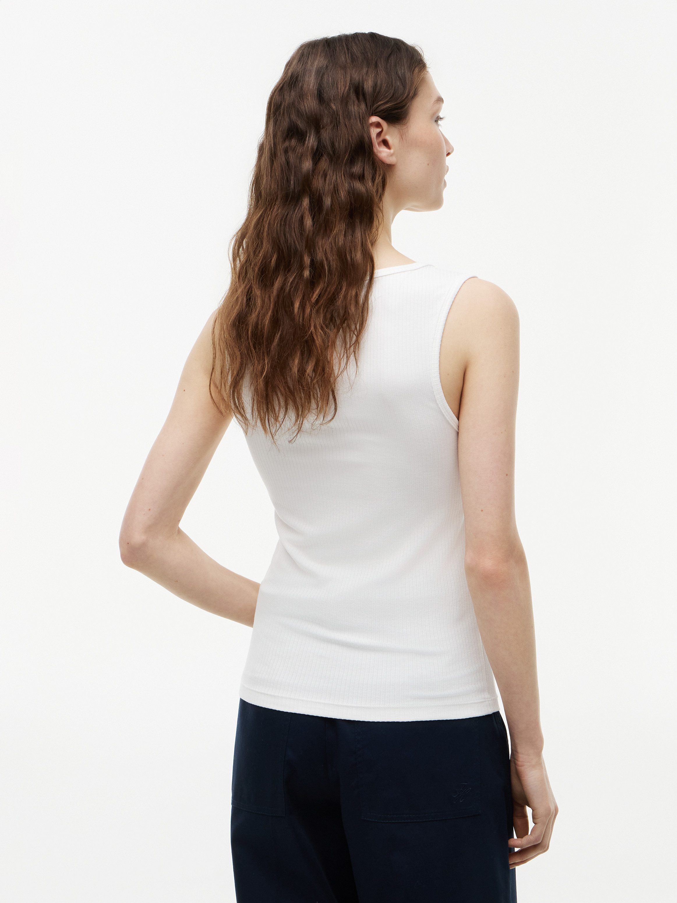 Tommy Hilfiger Tanktop GOLD BUTTON U-NK TANK Viskosemischung, goldfarbene Knöpfe