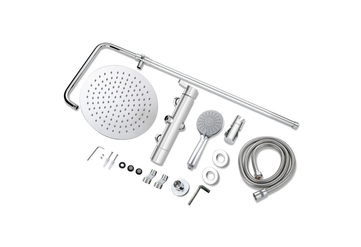 Thumbnail - duschspa Duschsystem Mechanischer Einhebelmischer, Regendusche Duschsystem mit Duschkopf aus rostfreiem Edelstahl 25x25c...