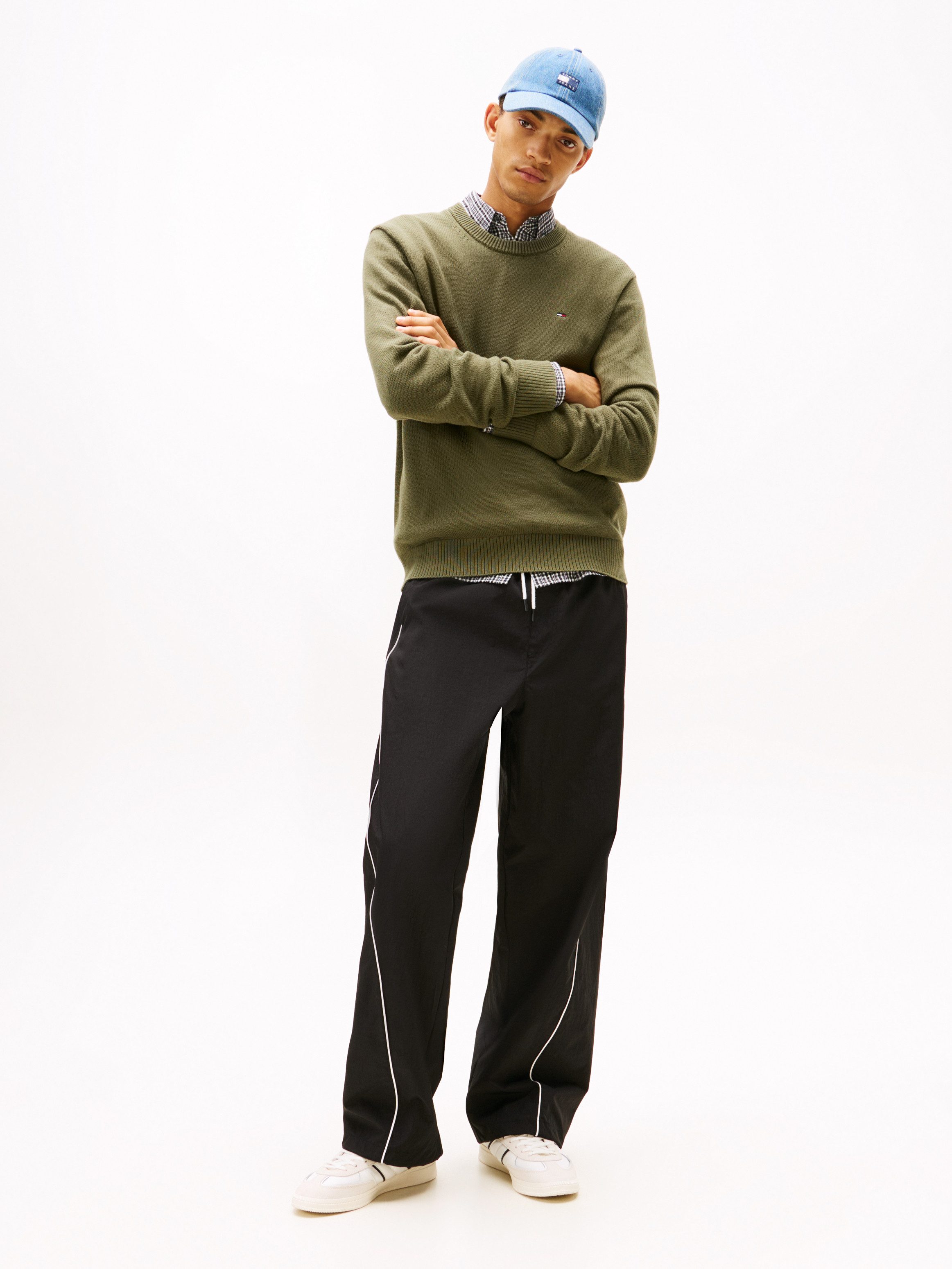 Tommy Jeans Rundhalspullover Slim fit mit Rundhalsausschnitt