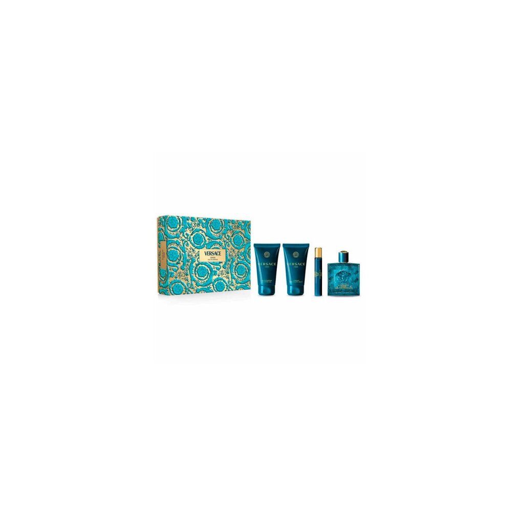 Versace Duft-Set Eros Eau De Parfum Spray 100ml Set 4 Artikel