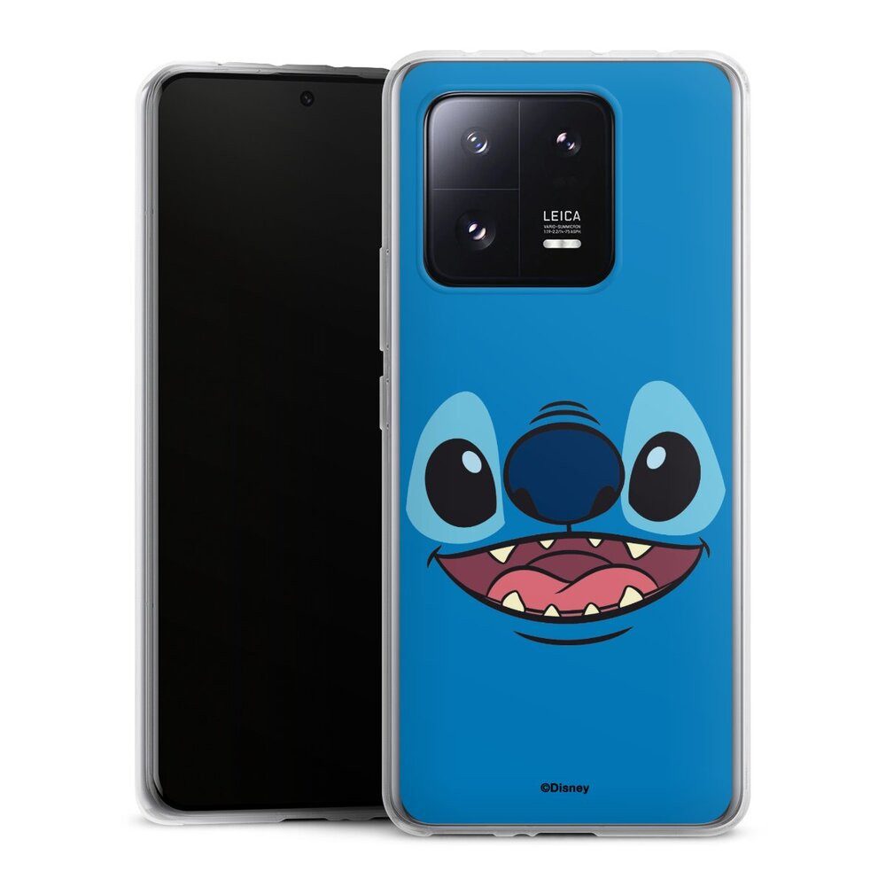 DeinDesign Handyhülle Lilo & Stitch Disney Offizielles Lizenzprodukt Stitch Closeup, Xiaomi 13 Pro Silikon Hülle Bumper Case Handy Schutzhülle