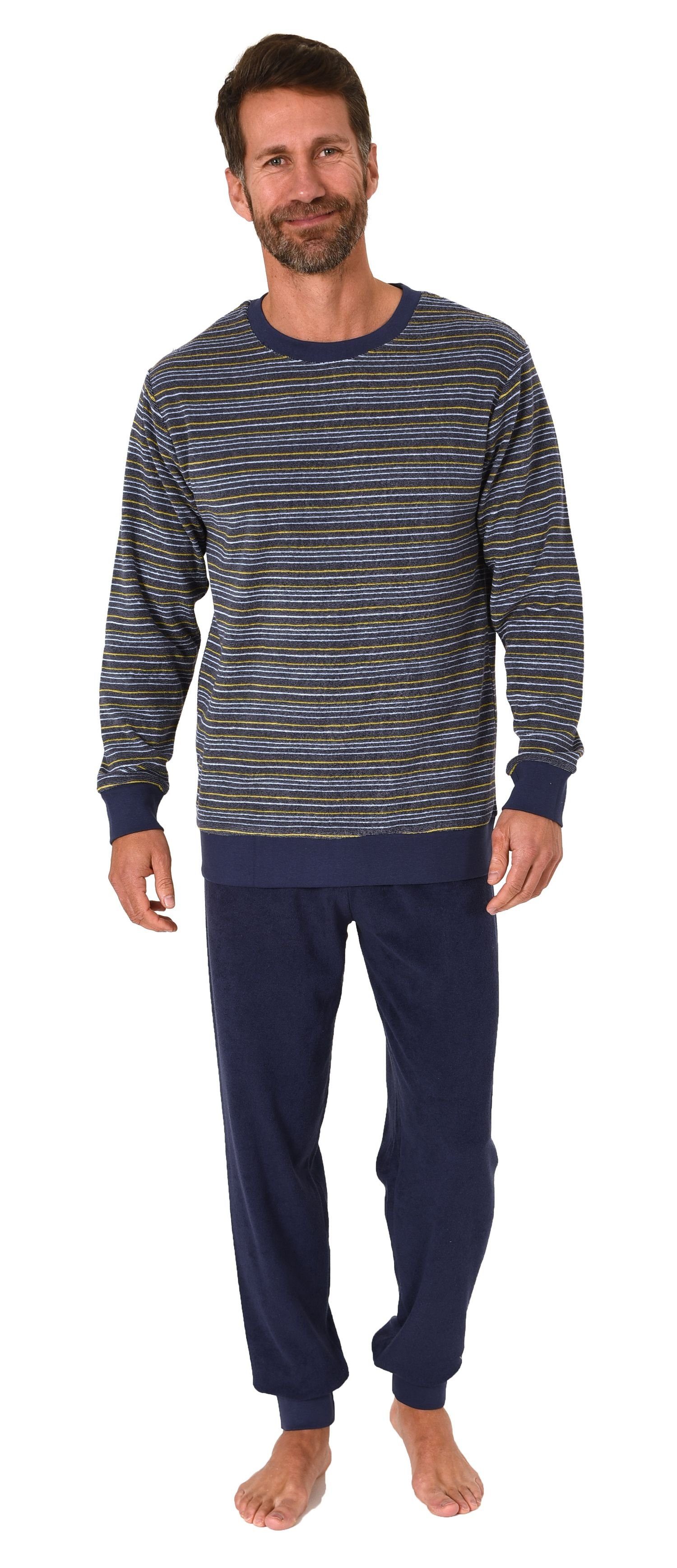Normann Pyjama Herren Frottee Schlafanzug lang, günstig online kaufen