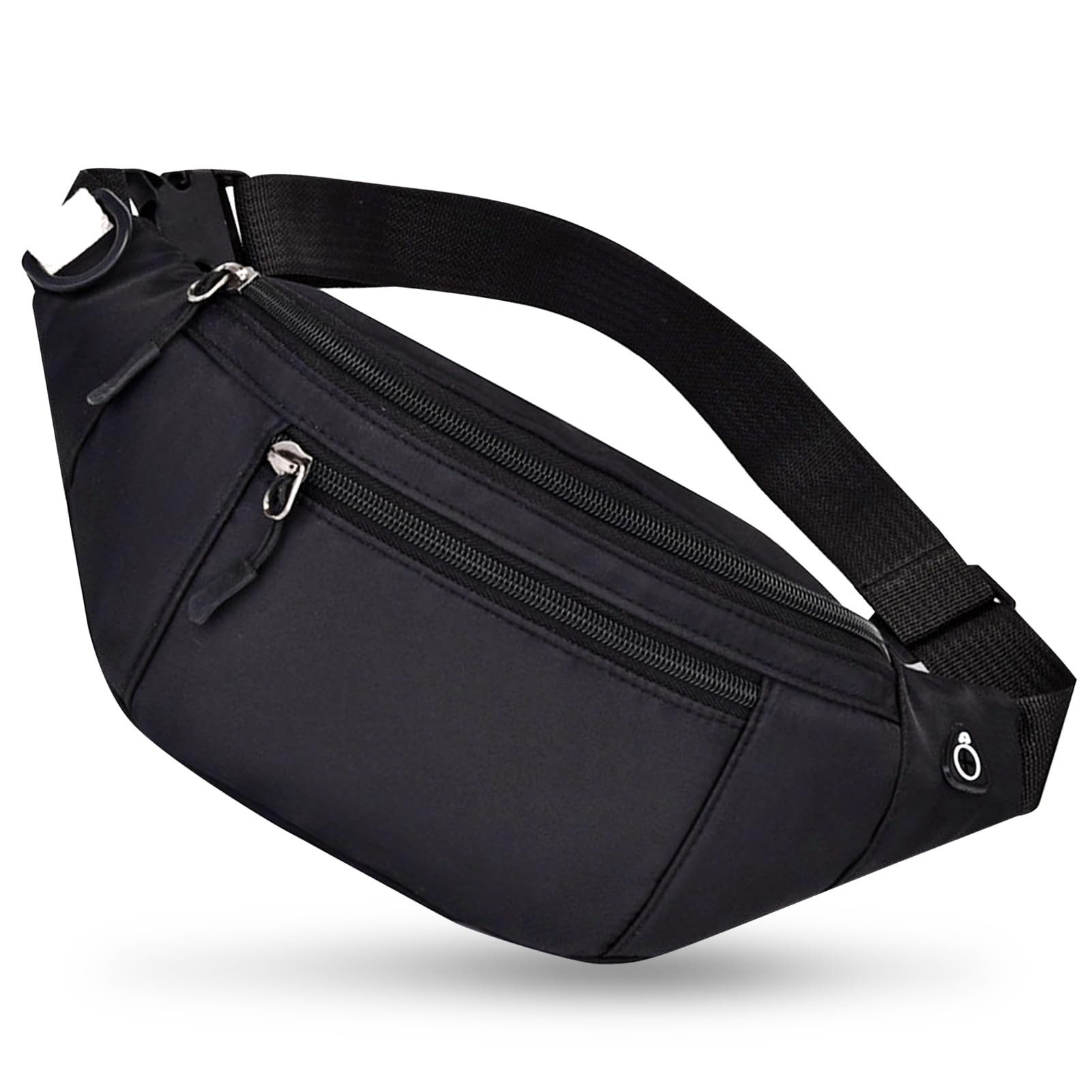 Kityhome Gürteltasche Bauchtasche, 3 Reißverschlüsse, verstellbar, leicht, Hüfte oder Schulter,für Spaziergänge, Radfahren, Wandern & Joggen