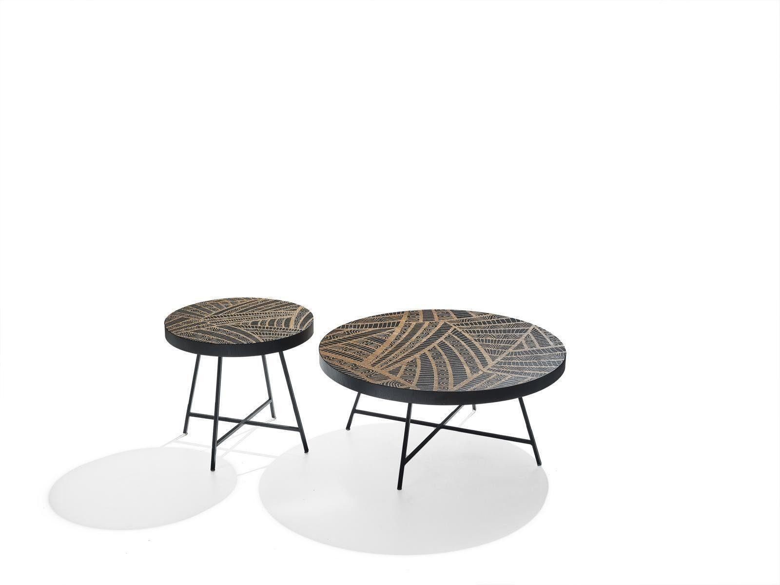 Couchtisch Design Beistell Couchtische Kaffeetisch Rund Tische Schwarz Luxus 2tlg