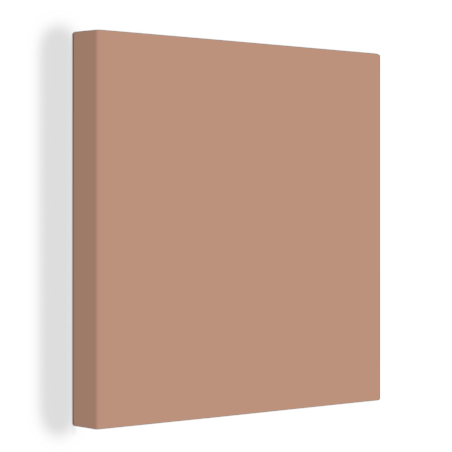 OneMillionCanvasses® Leinwandbild Beige - Farbe - Rosa, (1 St), Leinwand Bilder für Wohnzimmer Schlafzimmer bunt