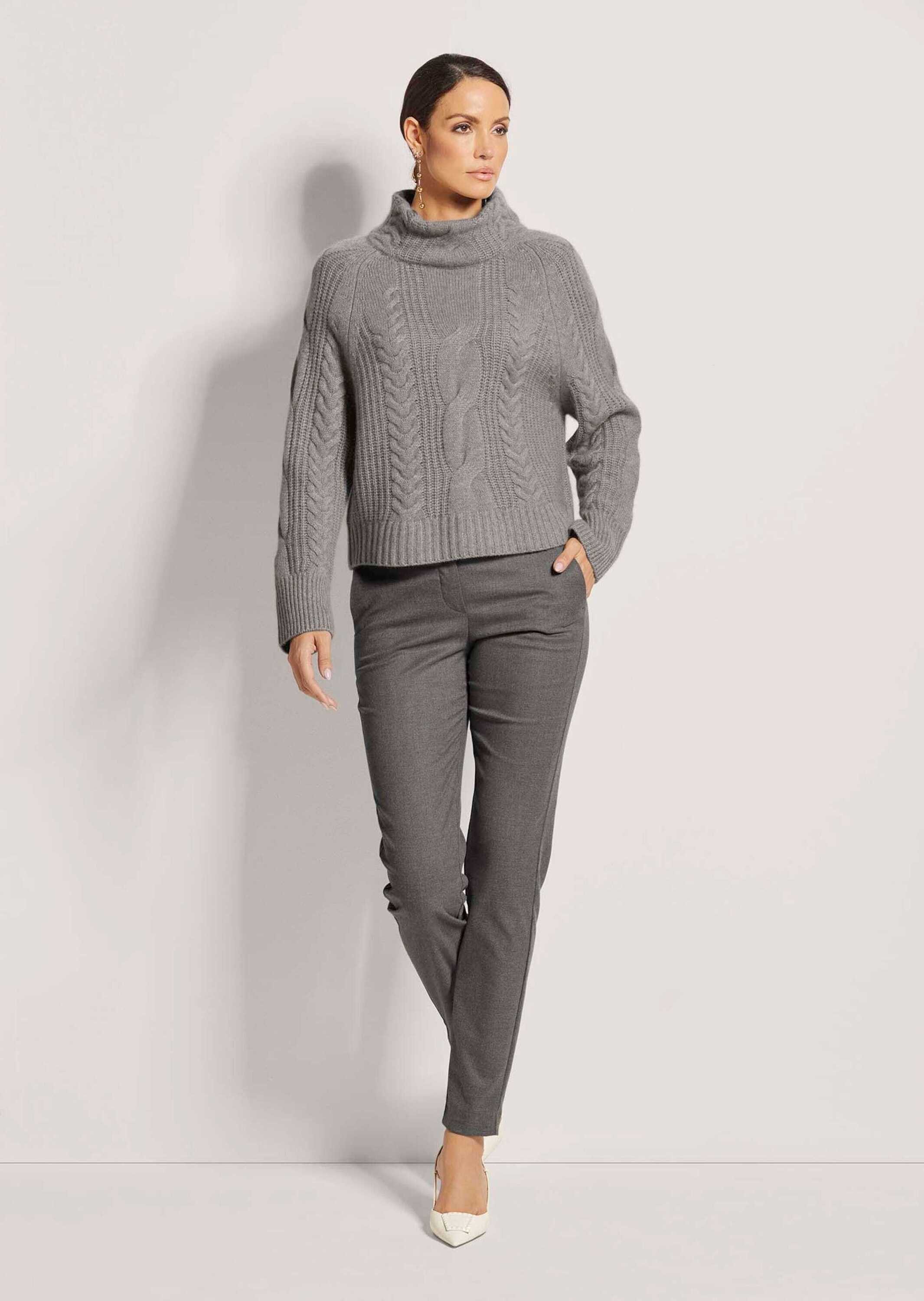 MADELEINE Strickpullover Stehkragen-Pullover mit Kaschmir günstig online kaufen