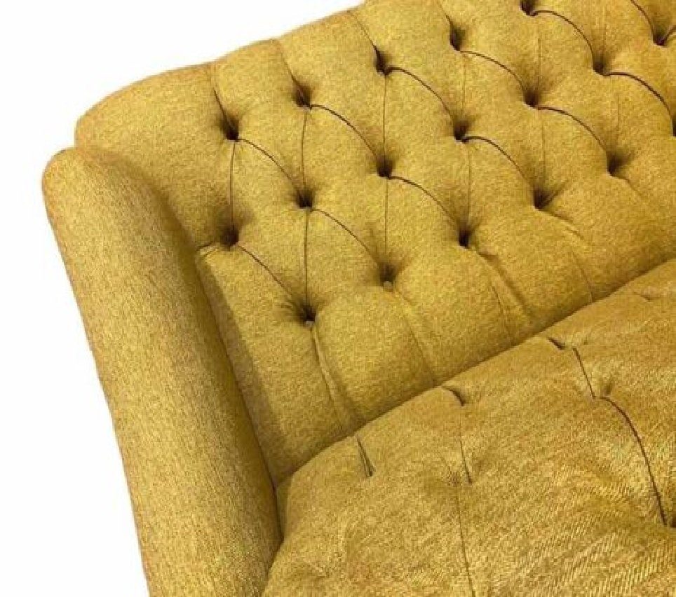 JVmoebel Sofa Gelb Chesterfield Sofa Made Sofas Klassisch, 1,5 Garnitur Polster Sitz In Europe