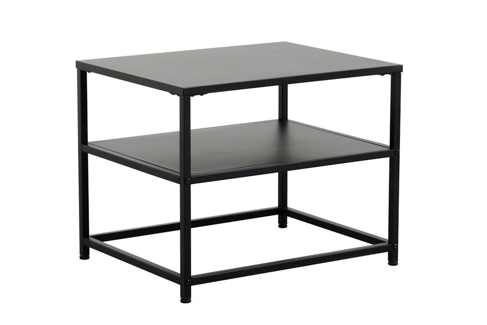 riess-ambiente Beistelltisch DURA Wohnzimmer STEEL 1-St), Metall 50cm schwarz · mit eckig (Einzelartikel, · · Industrial · Fach