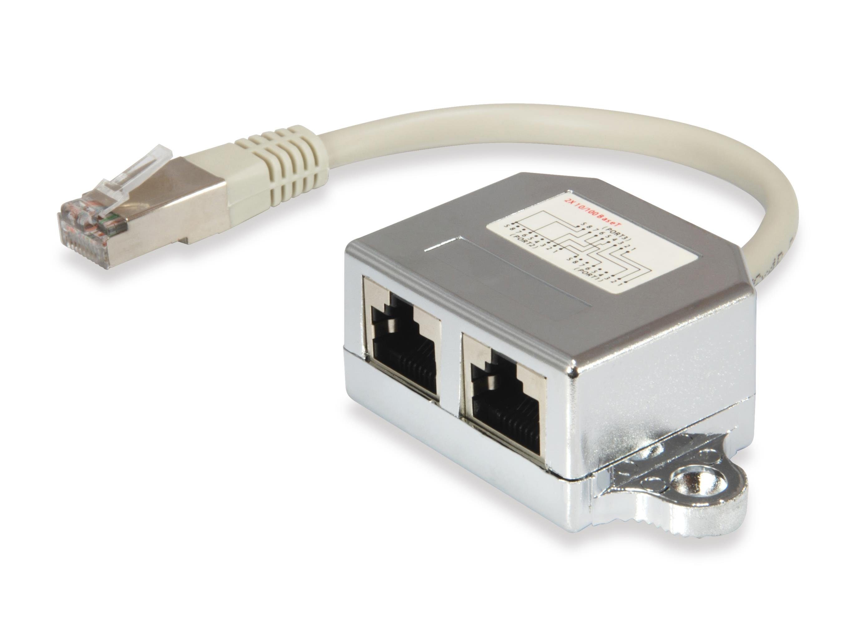 1xRJ45 0,15m Equip Netzwerk-Switch C5 Equip Splitter St/Bu 2xRJ45