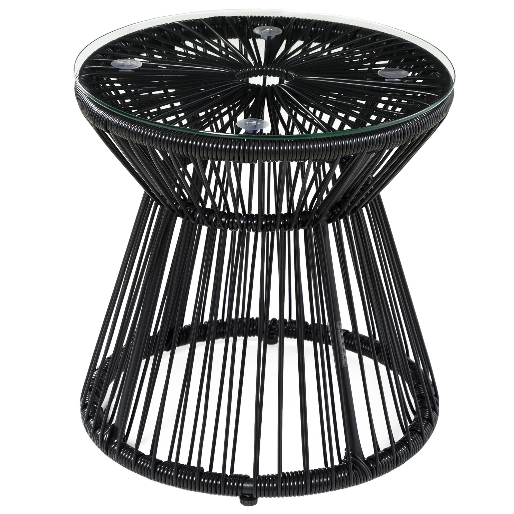 Outsunny Beistelltisch Runder Ratten Kaffeetisch, Bistrotisch günstig online kaufen