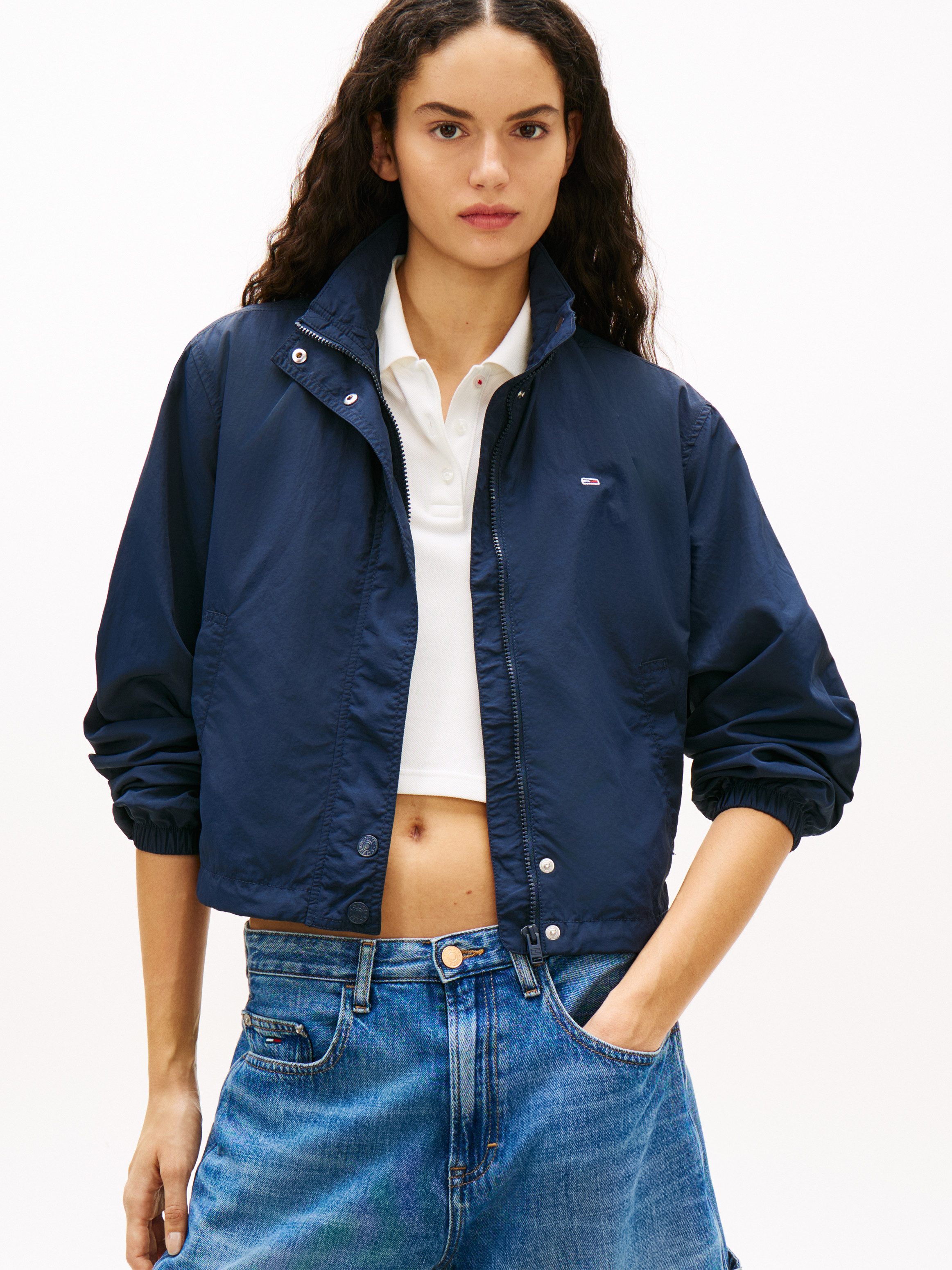 Tommy Jeans Outdoorjacke TJW ESSENTIAL JACKET EXT mit kontrastfarbenem Eins günstig online kaufen