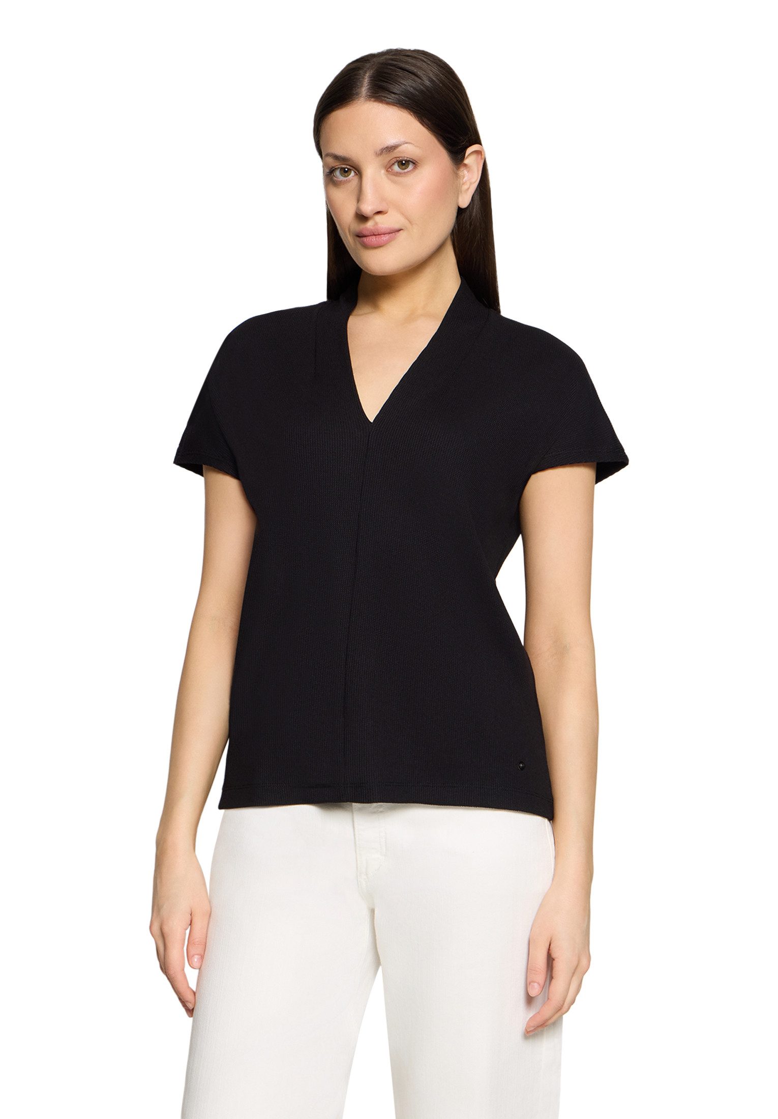 Kurzarmshirt Damen mit V-Ausschnitt
