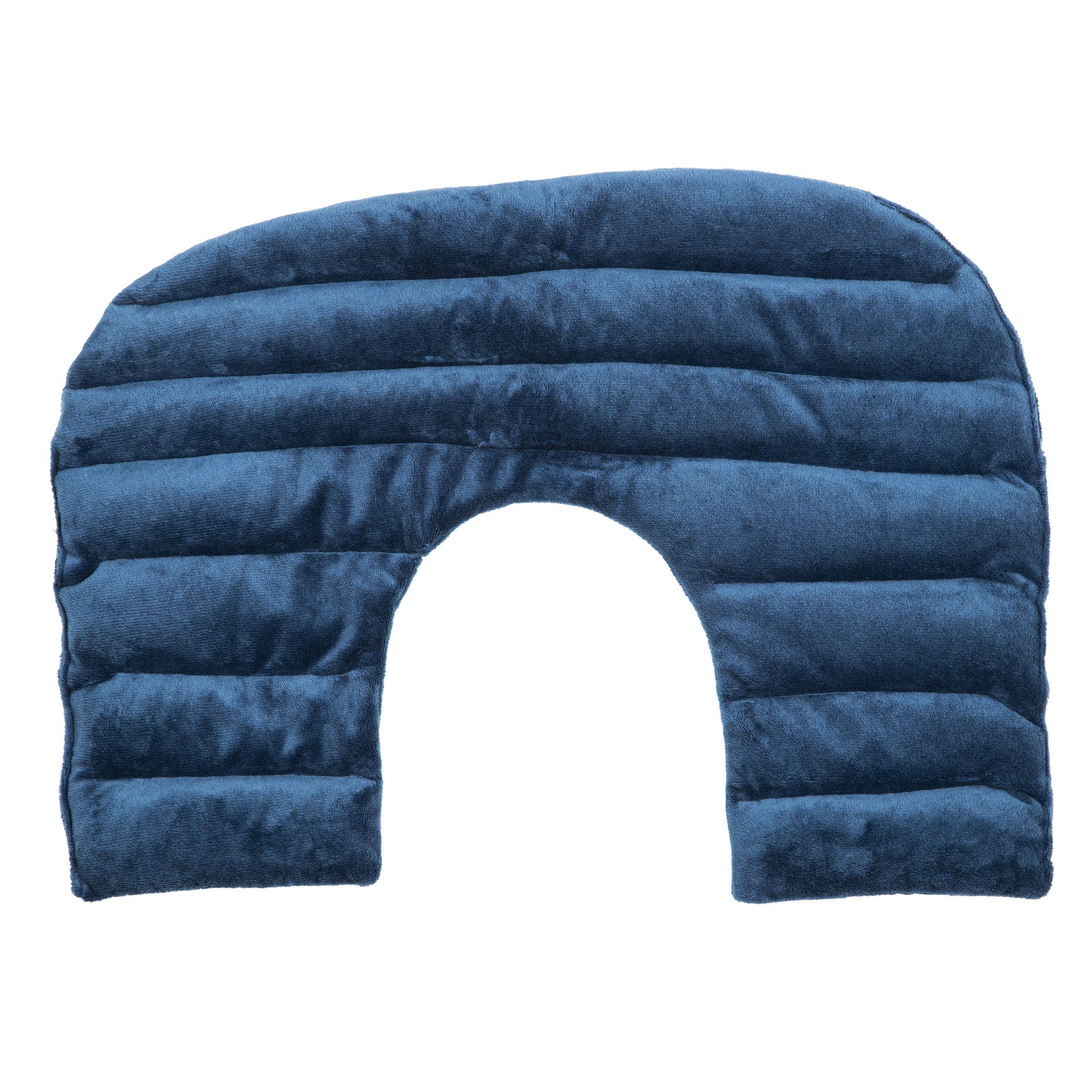Spetebo Wärmekissen Nacken Wärmekissen in blau - 42 x 30 cm, (Packung, 1-tlg), Körnerkissen für die Mikrowelle
