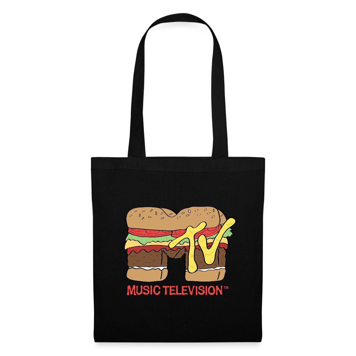 Henkeltasche MTV Music Television Burger-Logo Stoffbeutel