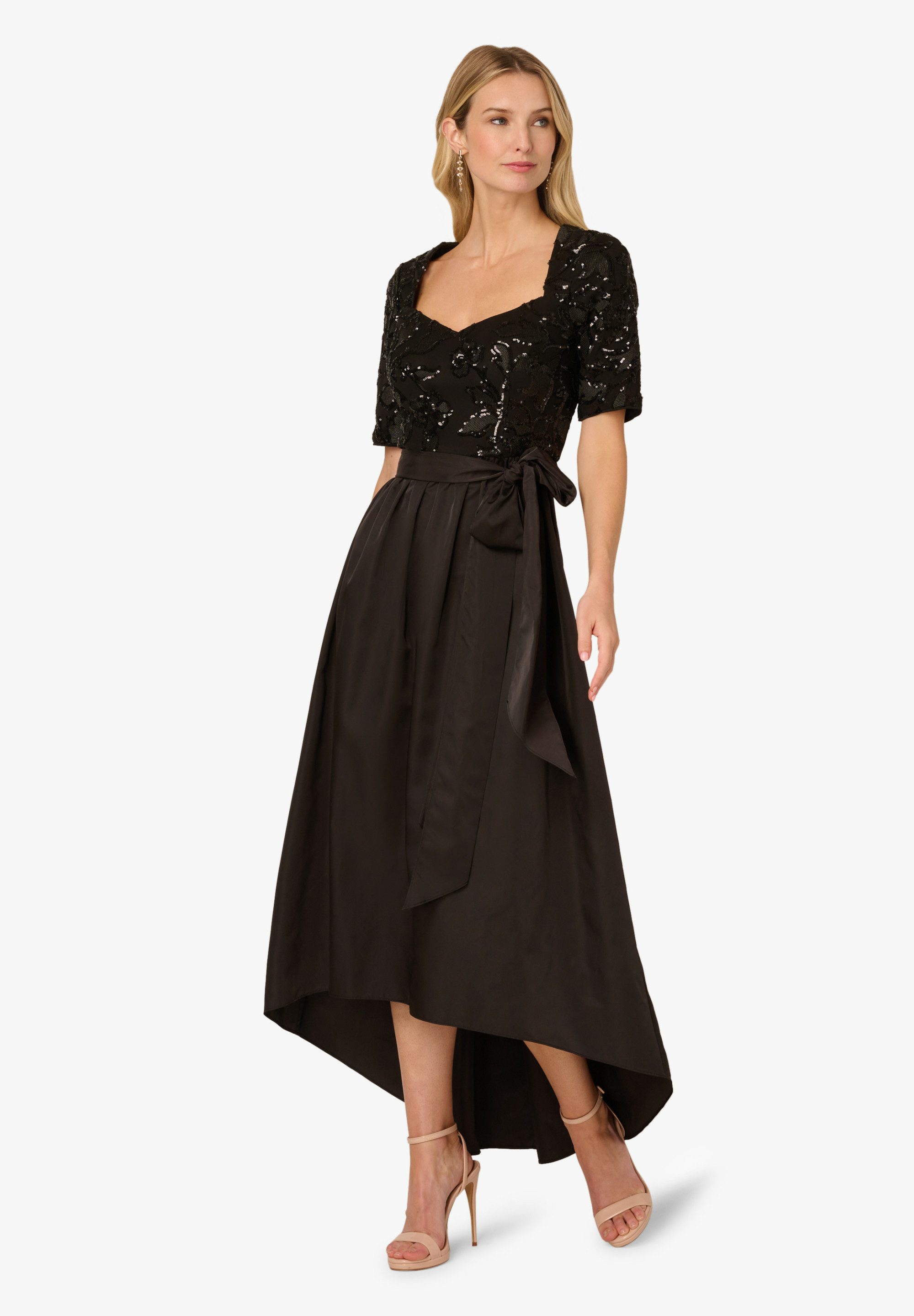Adrianna Papell Abendkleid Sequin Combo Taffeta Gown Glamourös, schimmernd, günstig online kaufen