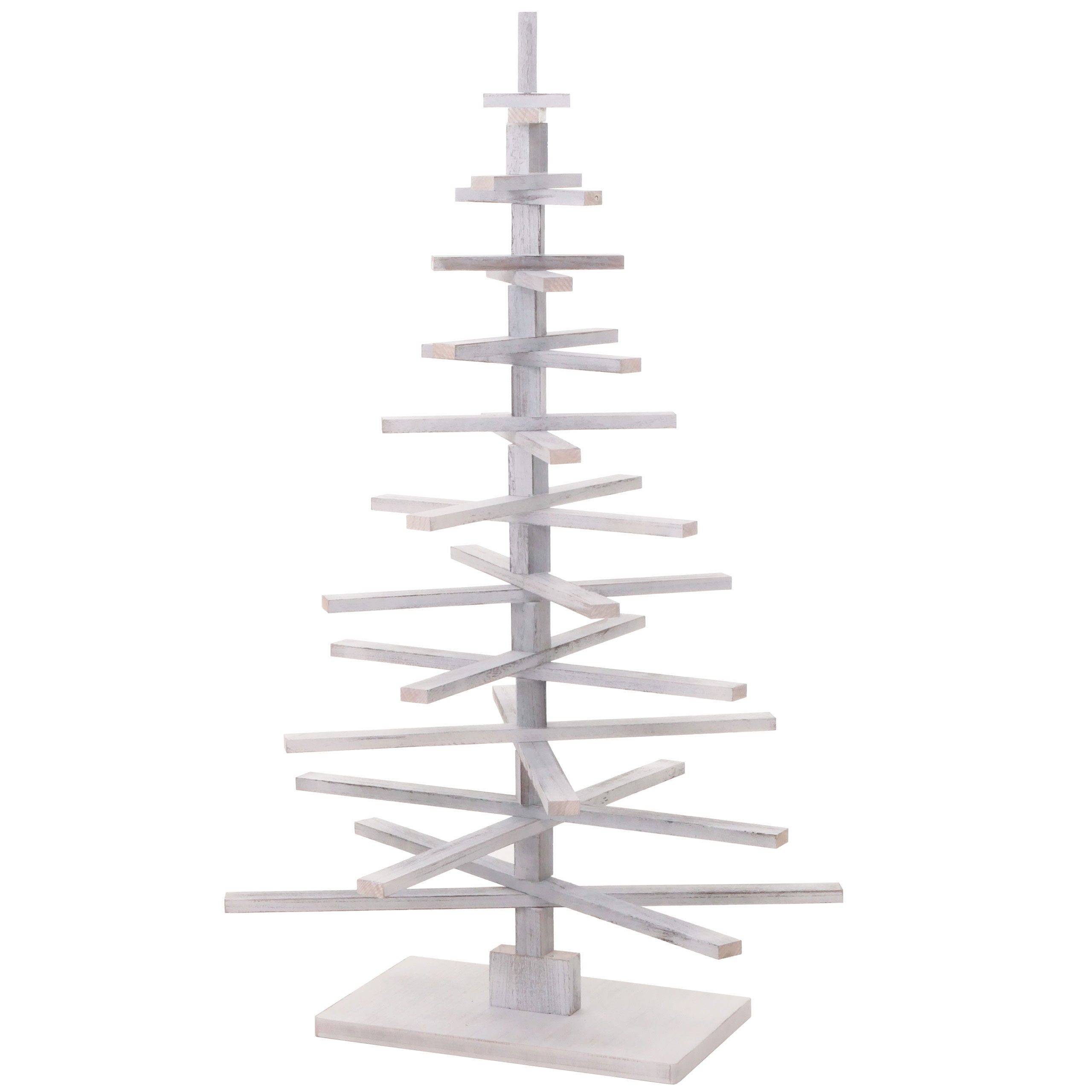 MCW Künstlicher Weihnachtsbaum MCW-H77, Shabby-Look, 3D-Optik, verstellbare Holzelemente