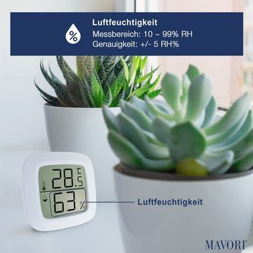 MAVORI Raumthermometer und Hygrometer digital - präzise und kompakt, 3-tlg.