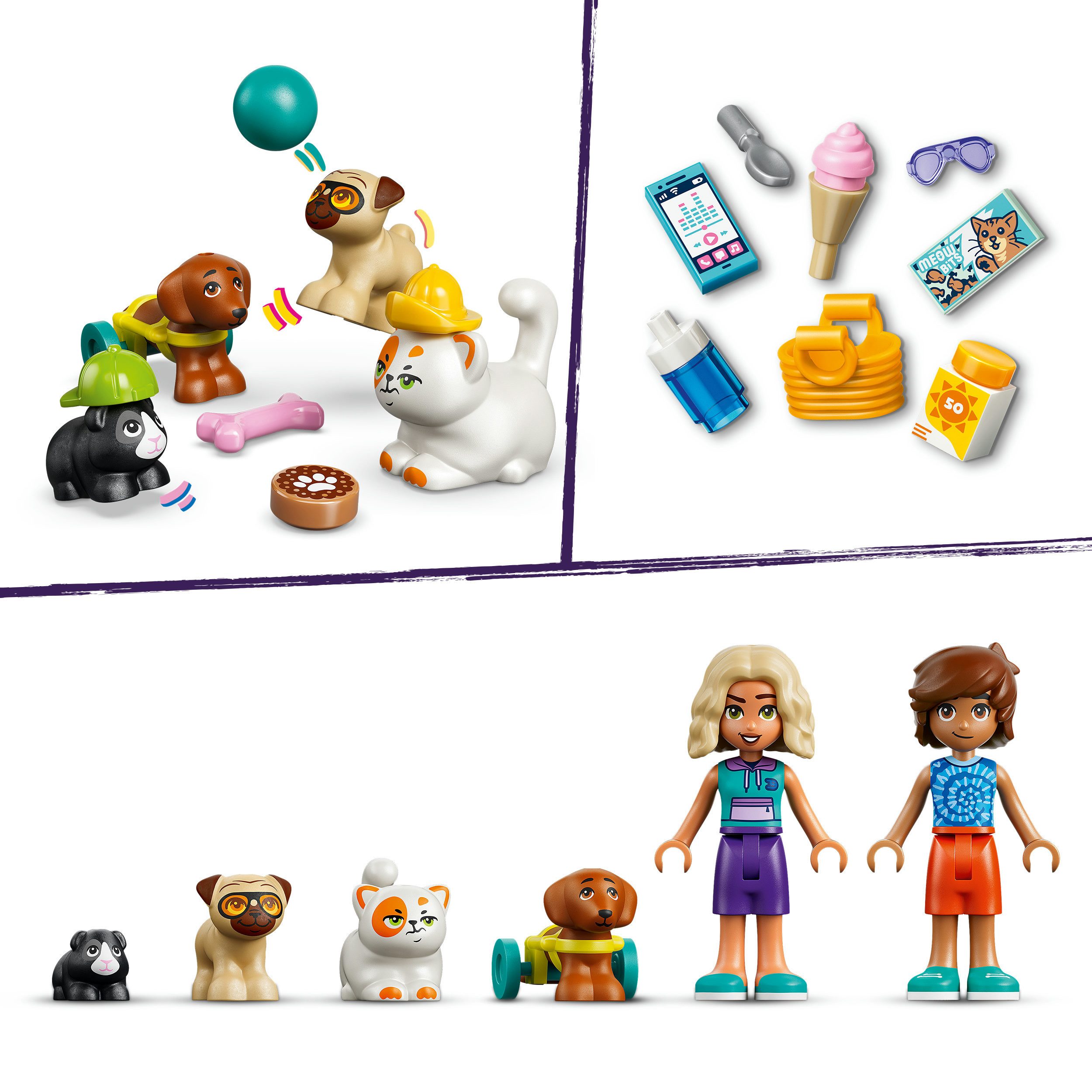 LEGO® Lustiger Tag im Wasserpark (42676), LEGO Friends Konstruktionsspielsteine, (278 St), Made in Europe – Bild 5 von 5