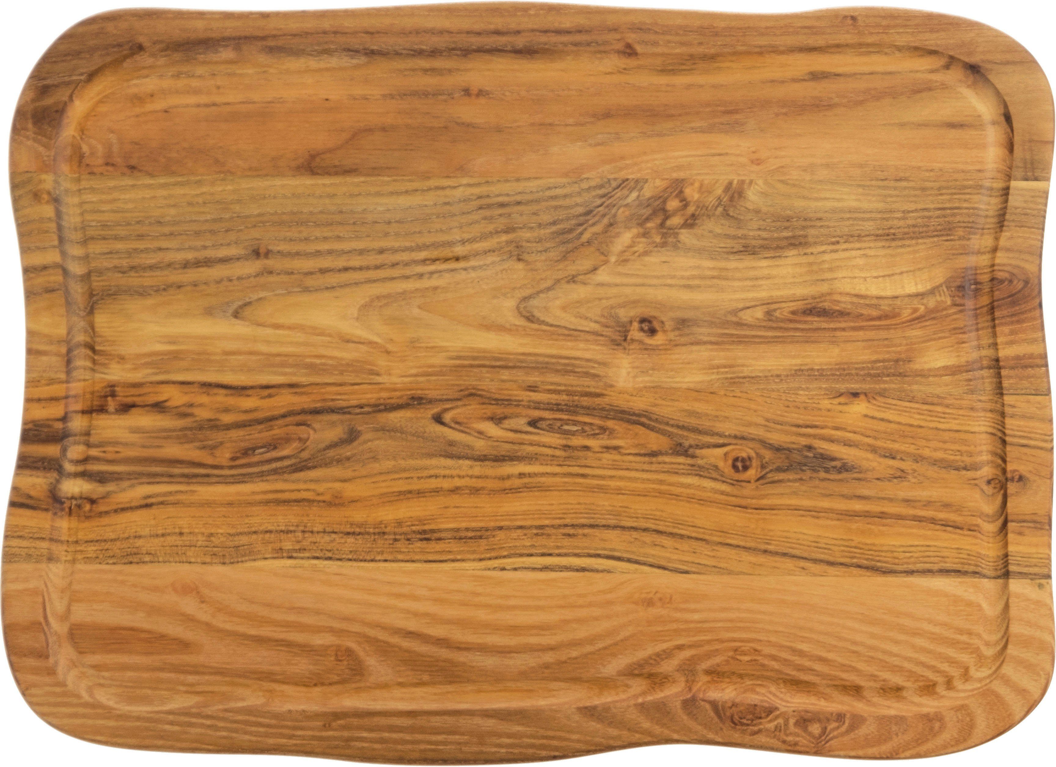 aida RAW Schneidebrett RAW Teak, Massivholz, Organische Form