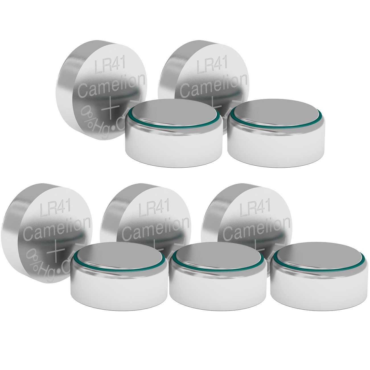 Camelion Alkaline-Knopfzellen LR41 AG3 1,5V, 28mAh Quecksilberfrei 10er Pack Knopfzelle, (10 St), Typ LR41 / AG3 / LR736 / 192 / V3GA
