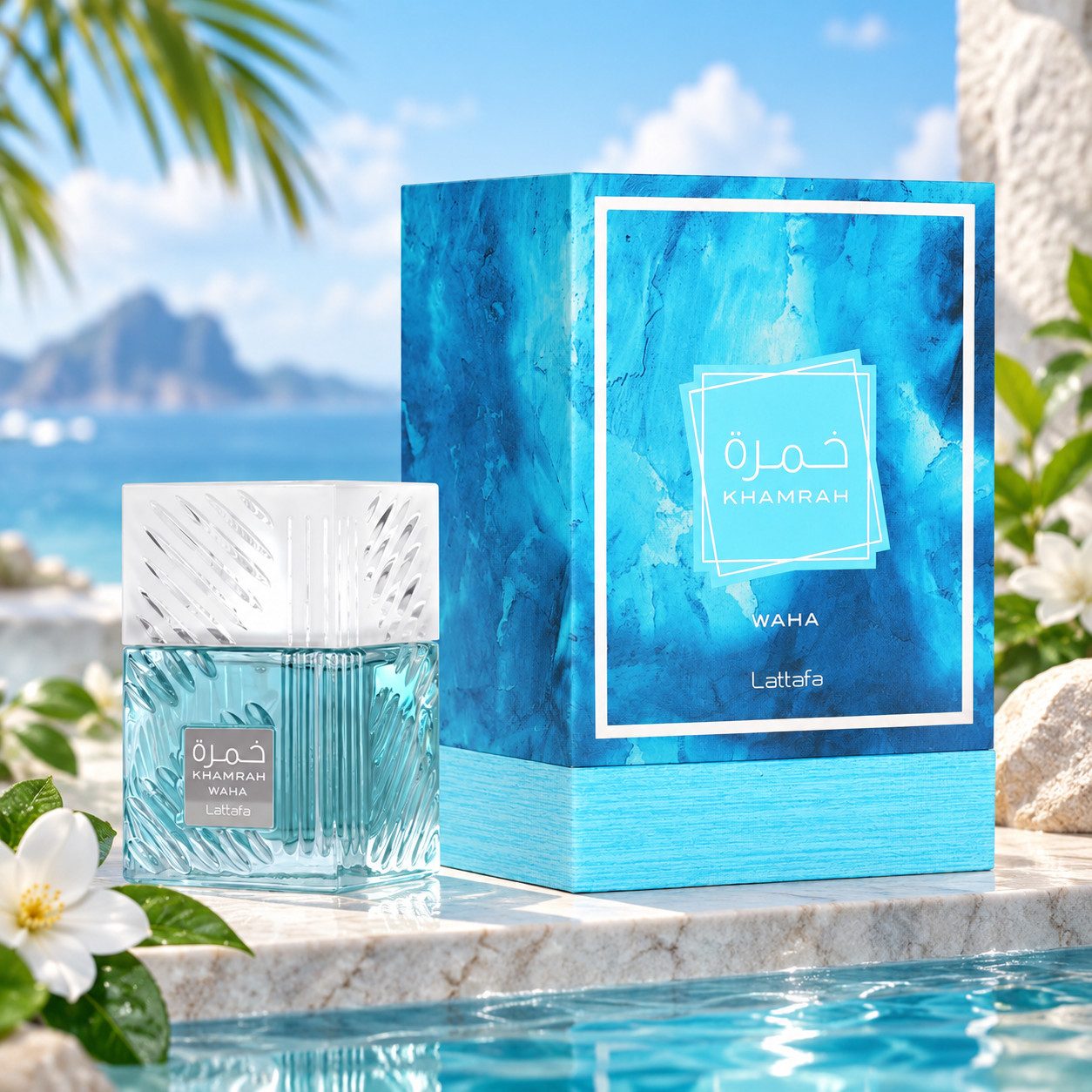Lattafa Eau de Parfum Khamrah Waha Eau de Parfum Unisex 100 ml, Schöne Verpackung, Unisex, frisch & angenehm – ideal als Geschenk