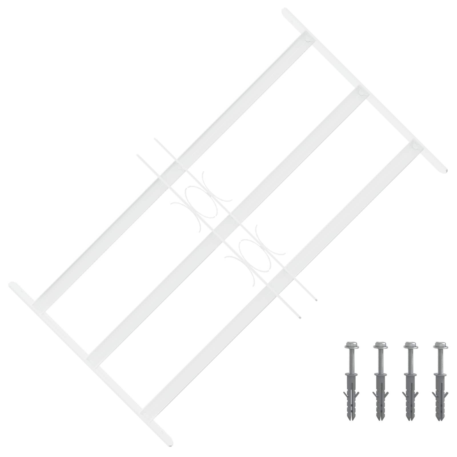 vidaXL Fenster Sicherheitsgitter für Fenster mit 3 Querstangen 43-74 cm, (1 St)