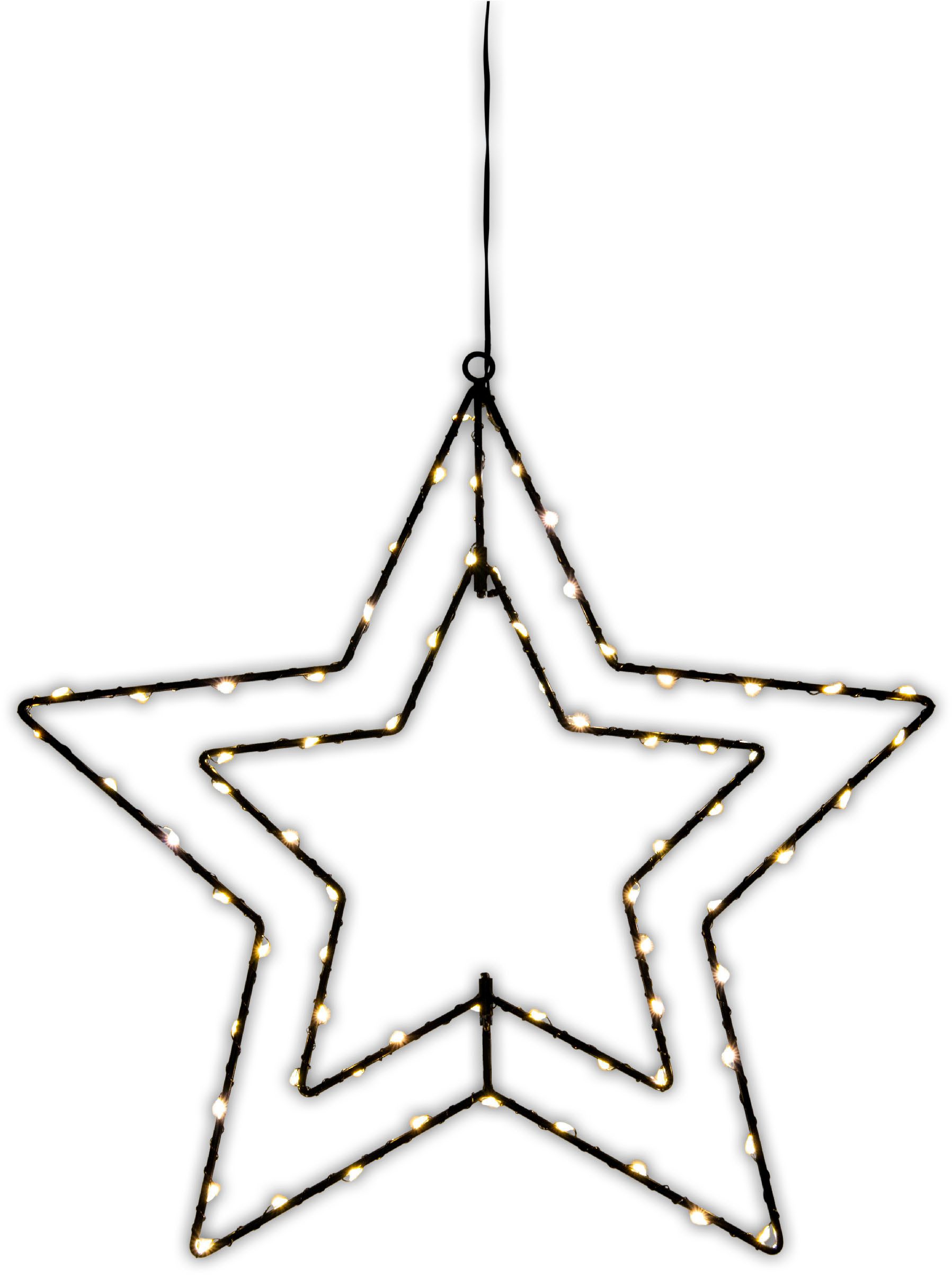 näve Dekolicht 3D Stern, LED fest integriert, Warmweiß, Weihnachtsdeko aussen