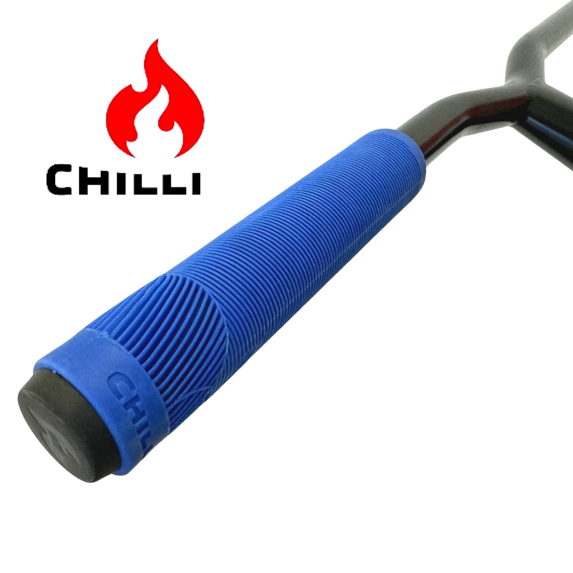 Chilli Pro Scooter Stuntscooter Chilli Stunt-Scooter / BMX / Dirt Fahrrad Soft Griffe XL Barends blau