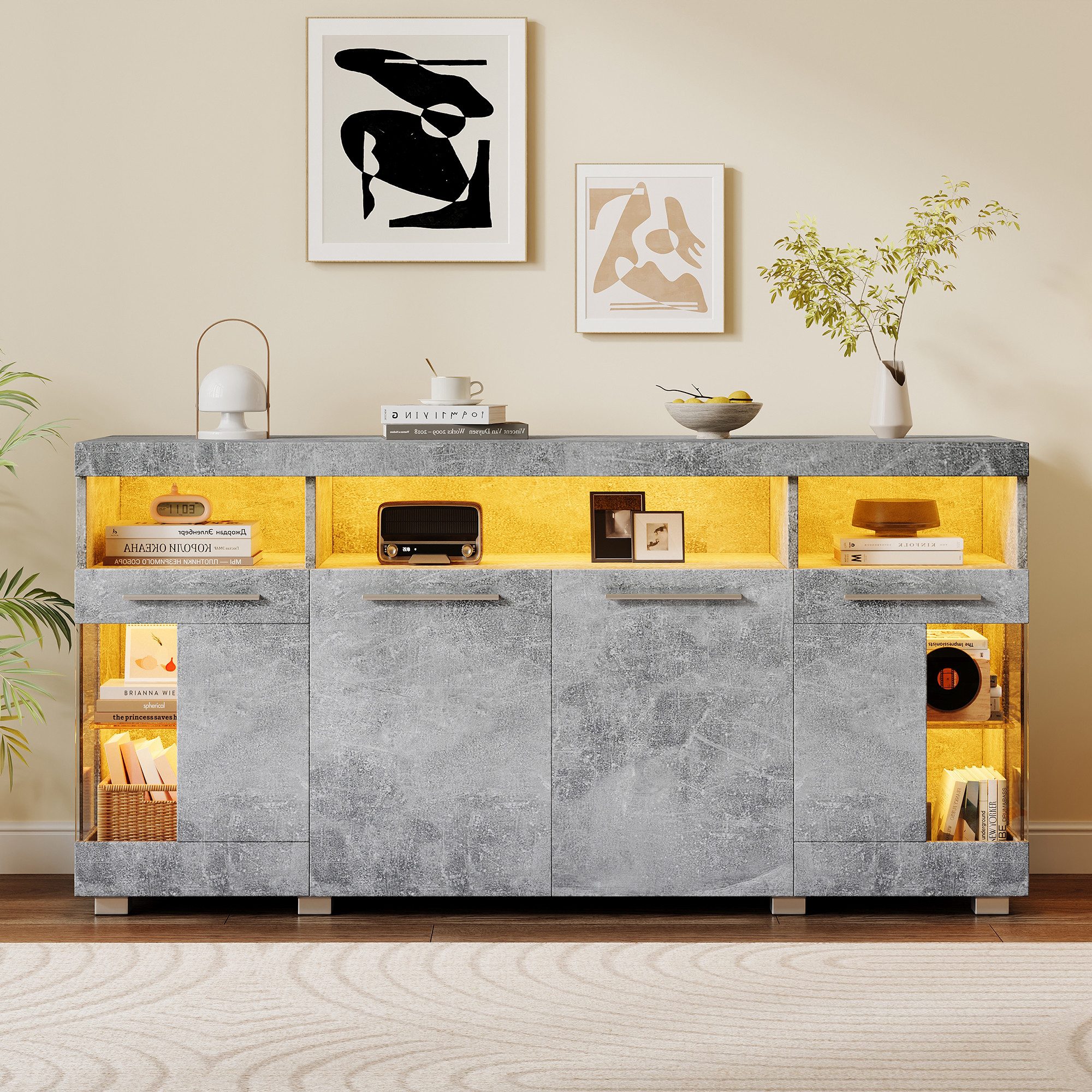 MODFU Sideboard im industriellen Stil (Beistelltisch günstig online kaufen